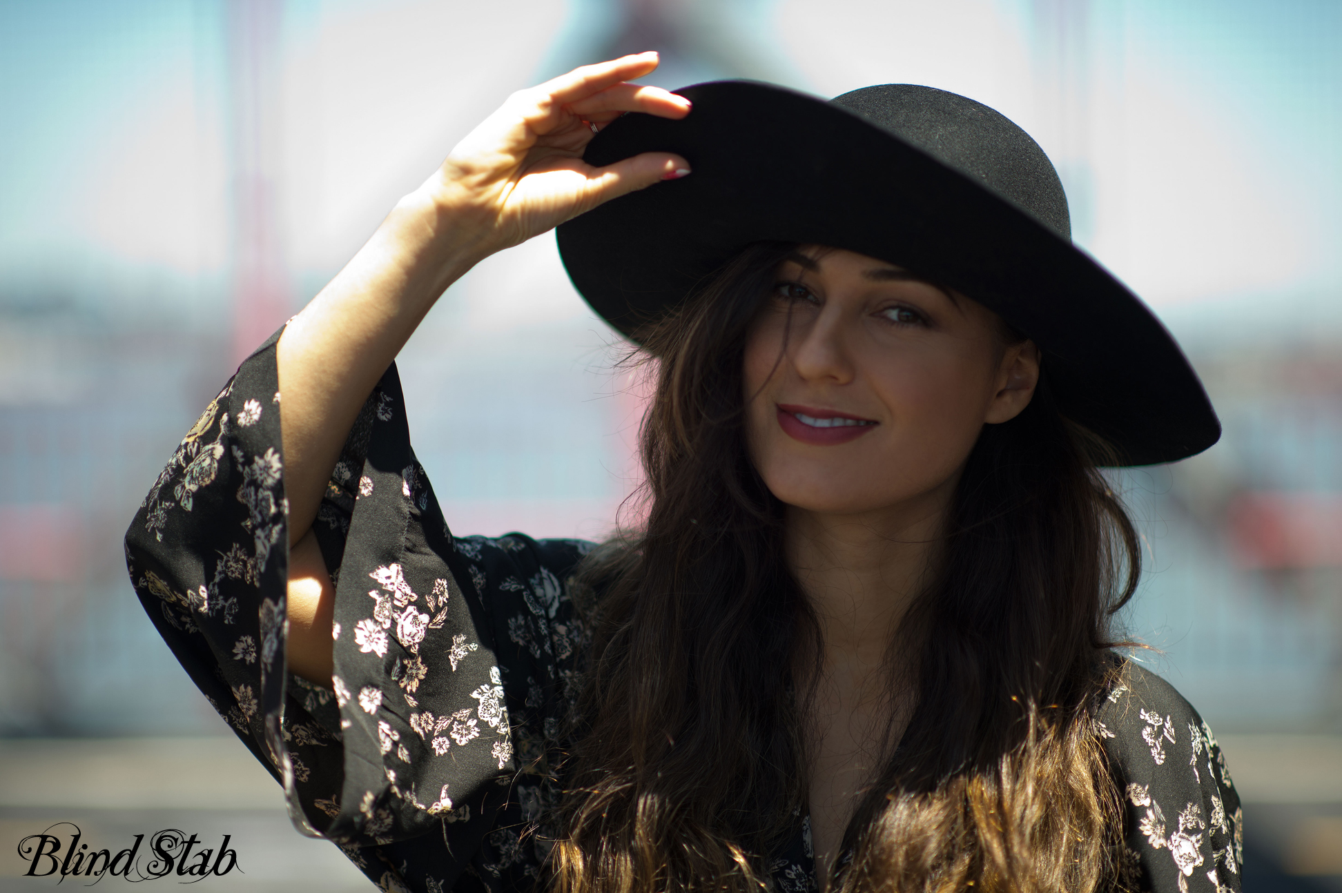 Kimono-Streetstyle-Williamsburg-Wide-Brim-Hat