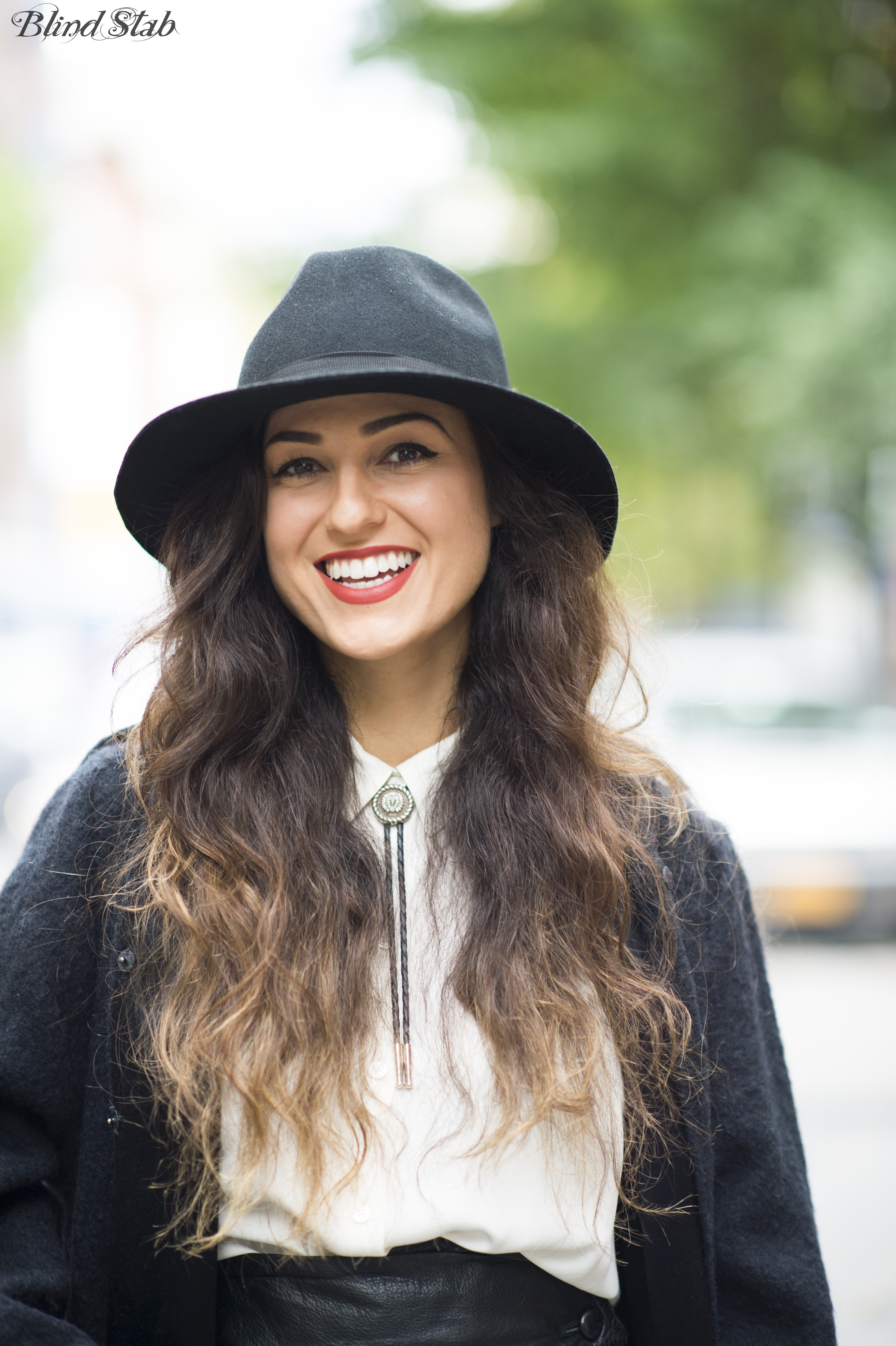 Bolo-Tie-Fedora-Ombre-Hair