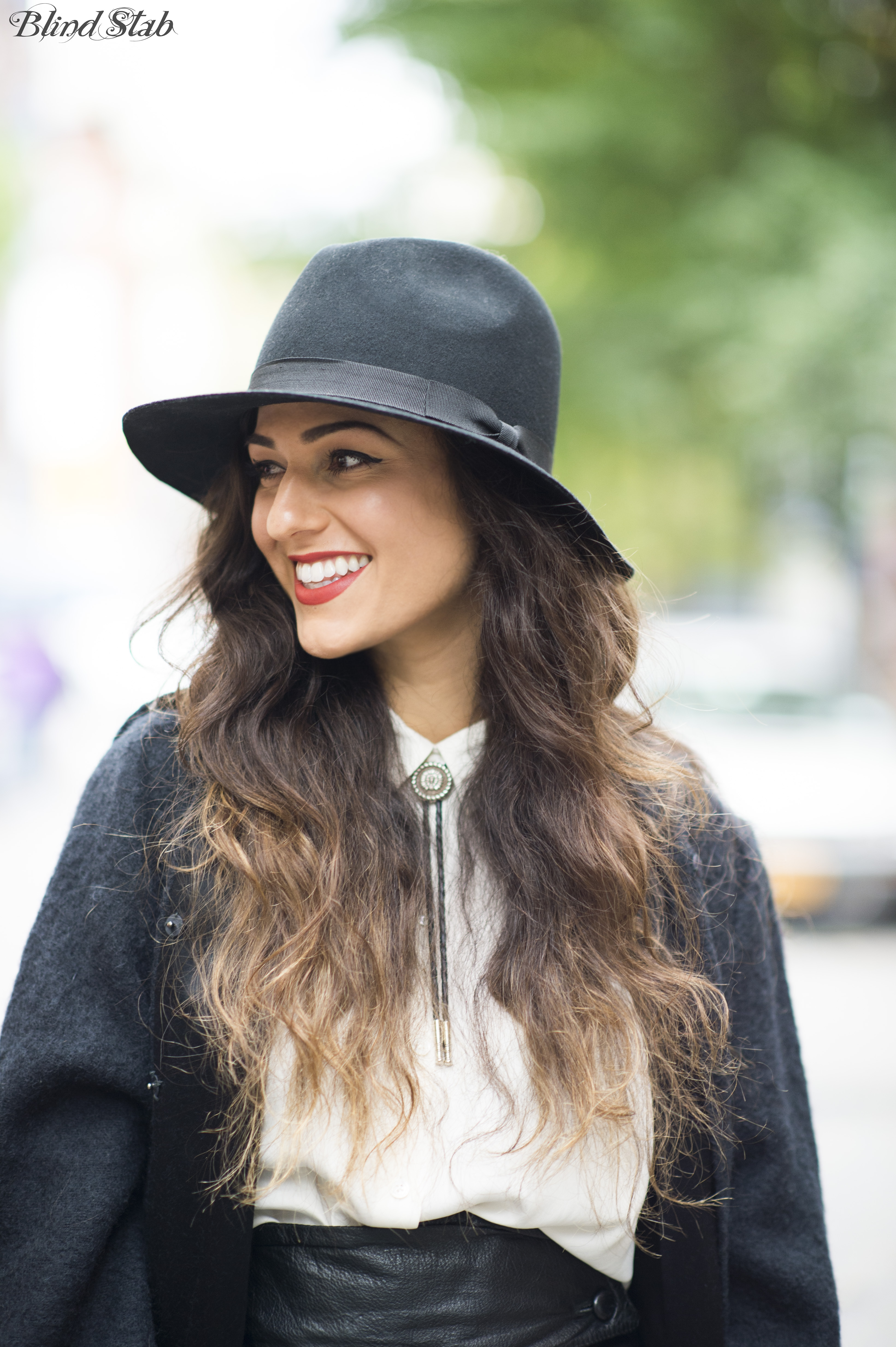 Bolo-Tie-Fedora-Ombre-Hair