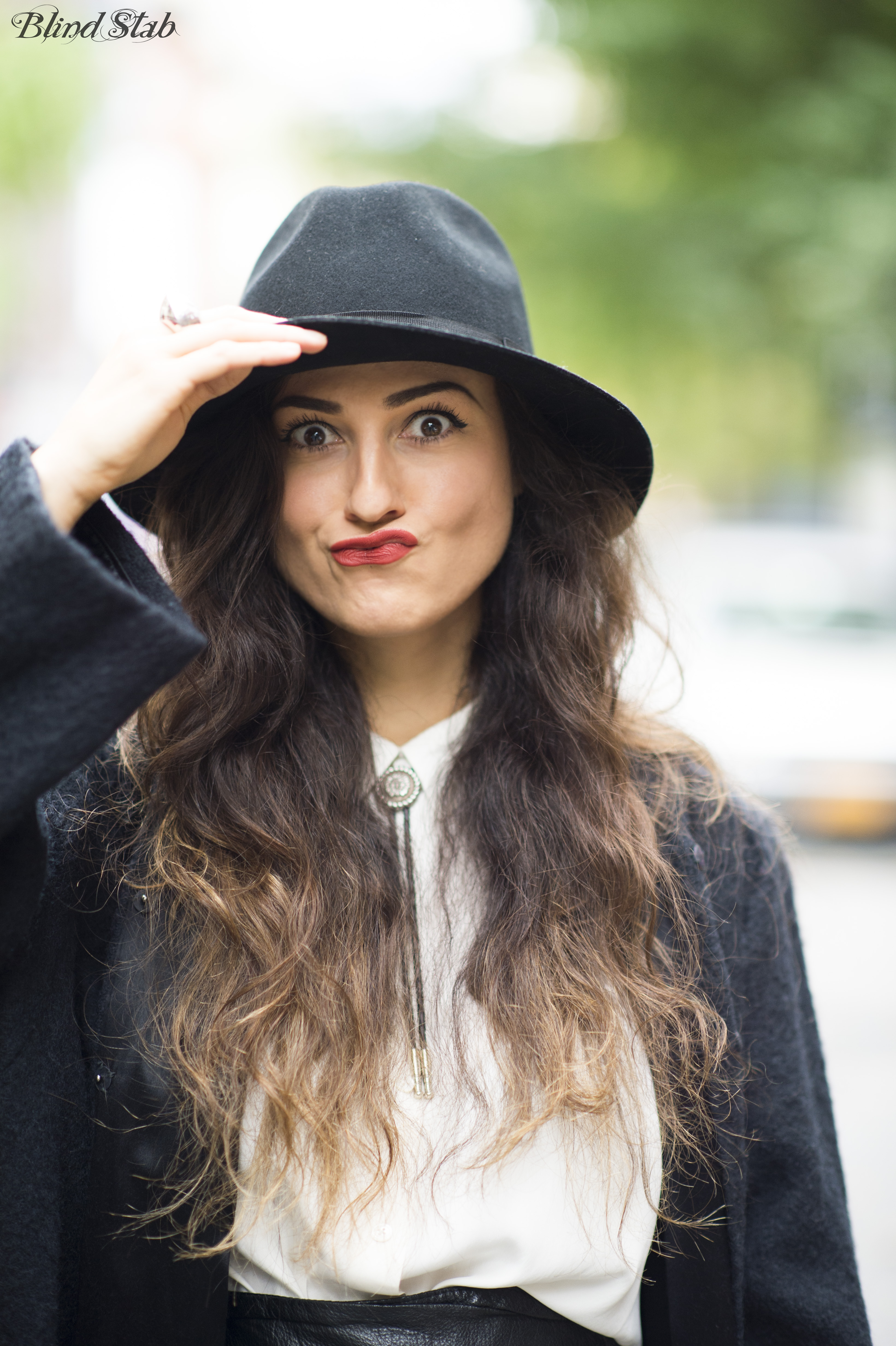 Bolo-Tie-Fedora-Ombre-Hair