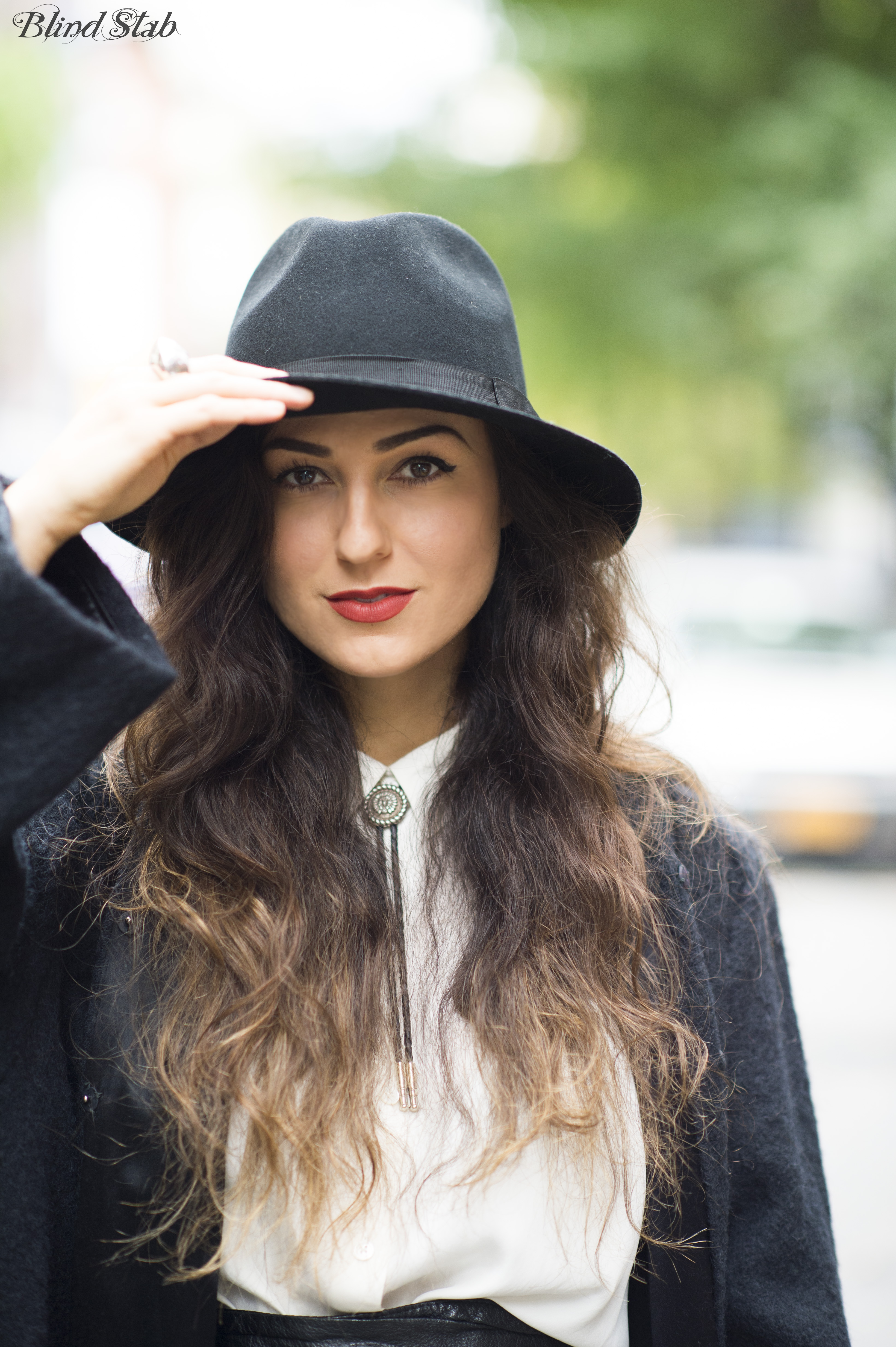 Bolo-Tie-Fedora-Ombre-Hair