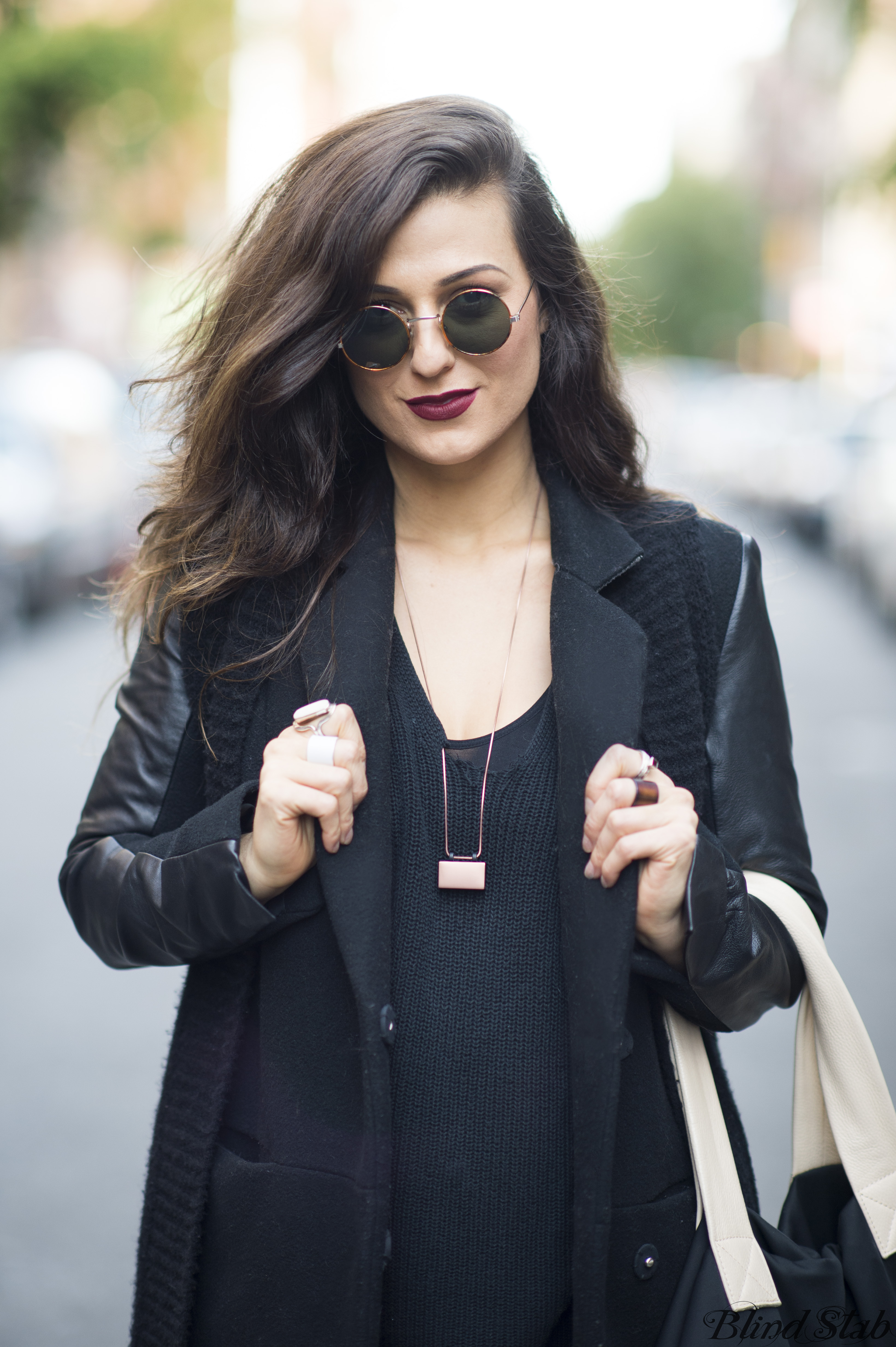 Black-Leather-Sleeve-Jacket-Coat