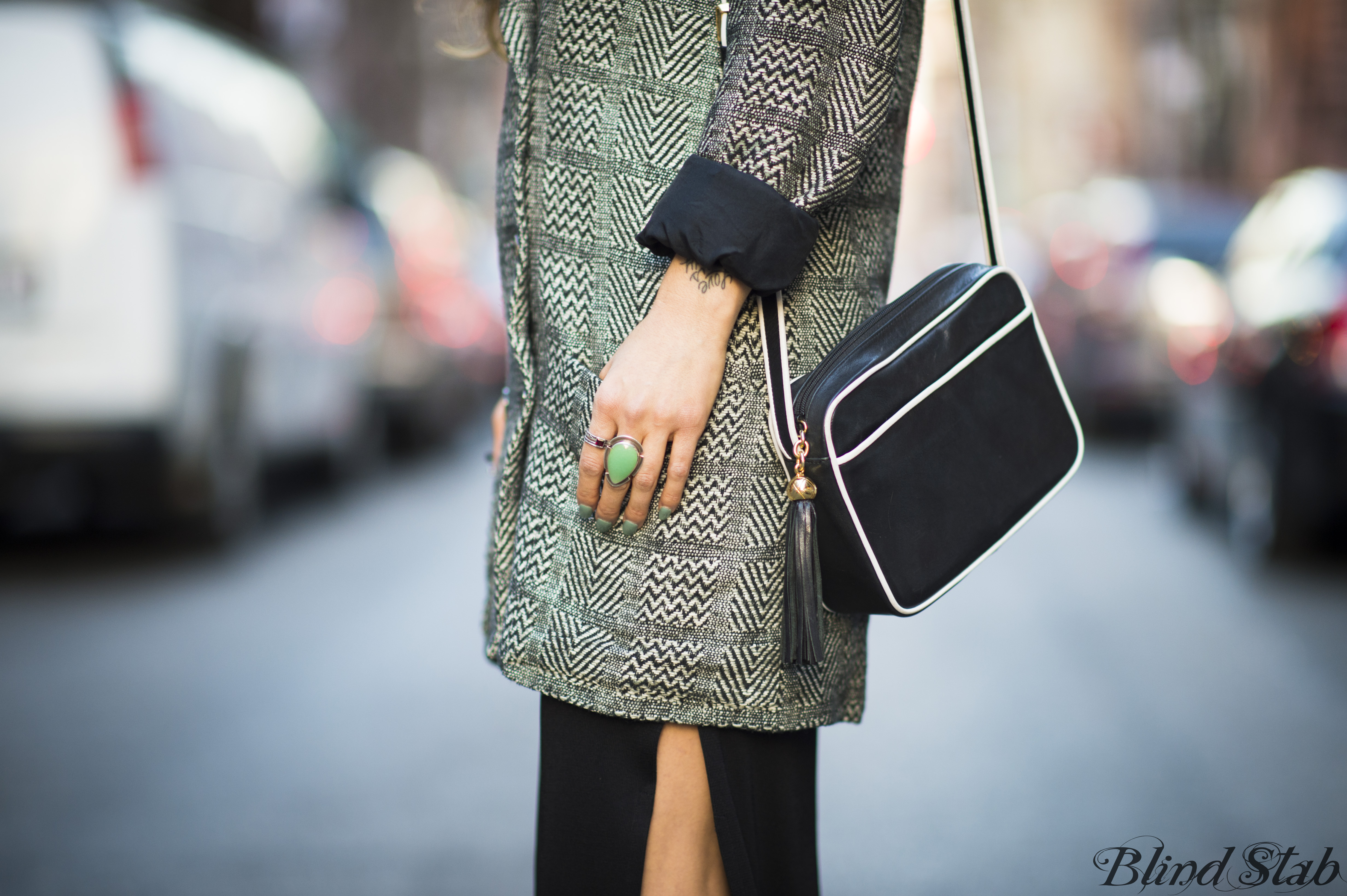 Long-Brown-Hair-Plaid-Coat-Turquoise-Nails