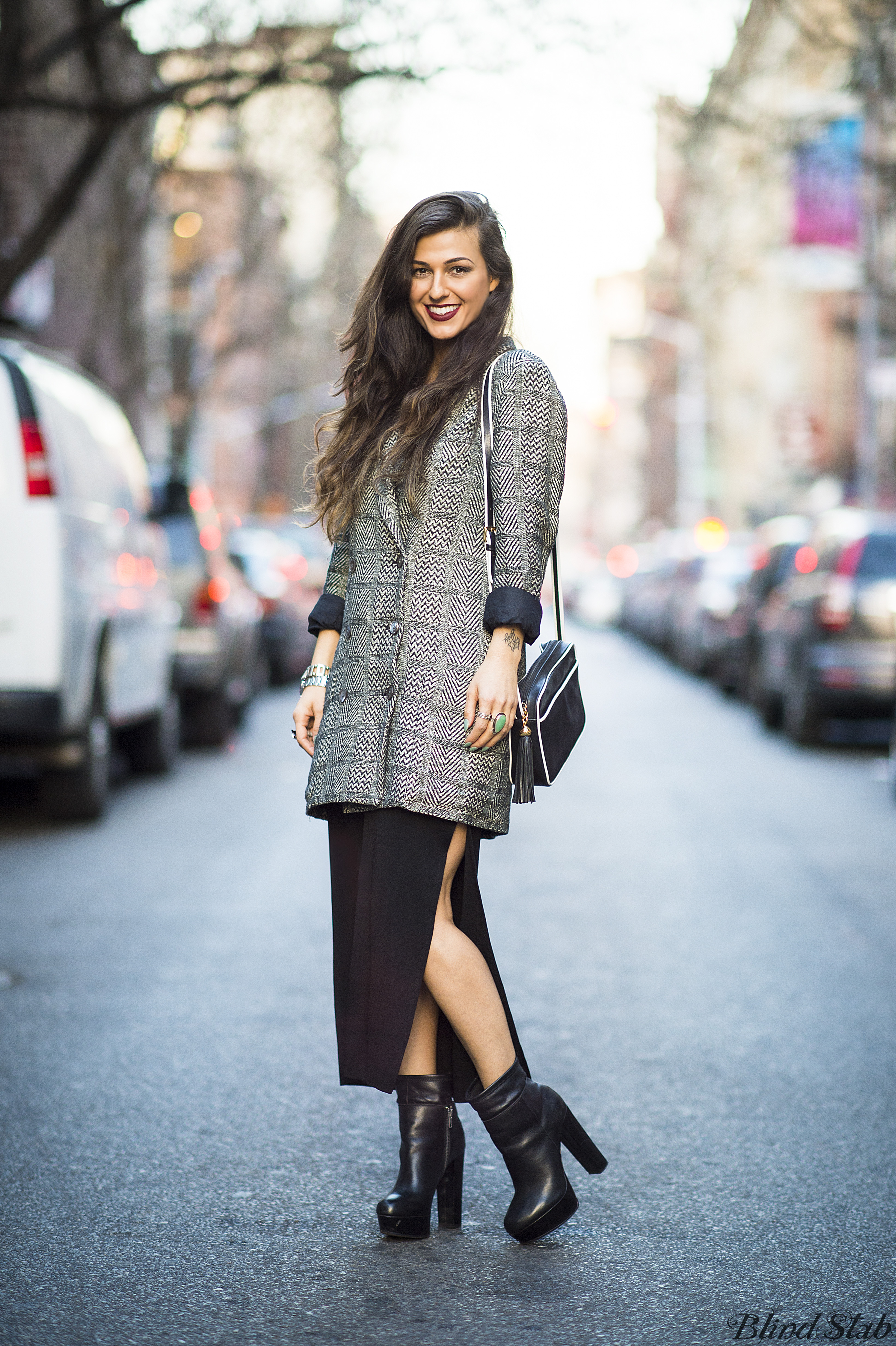 Long-Brown-Hair-Plaid-Coat-Turquoise-Nails