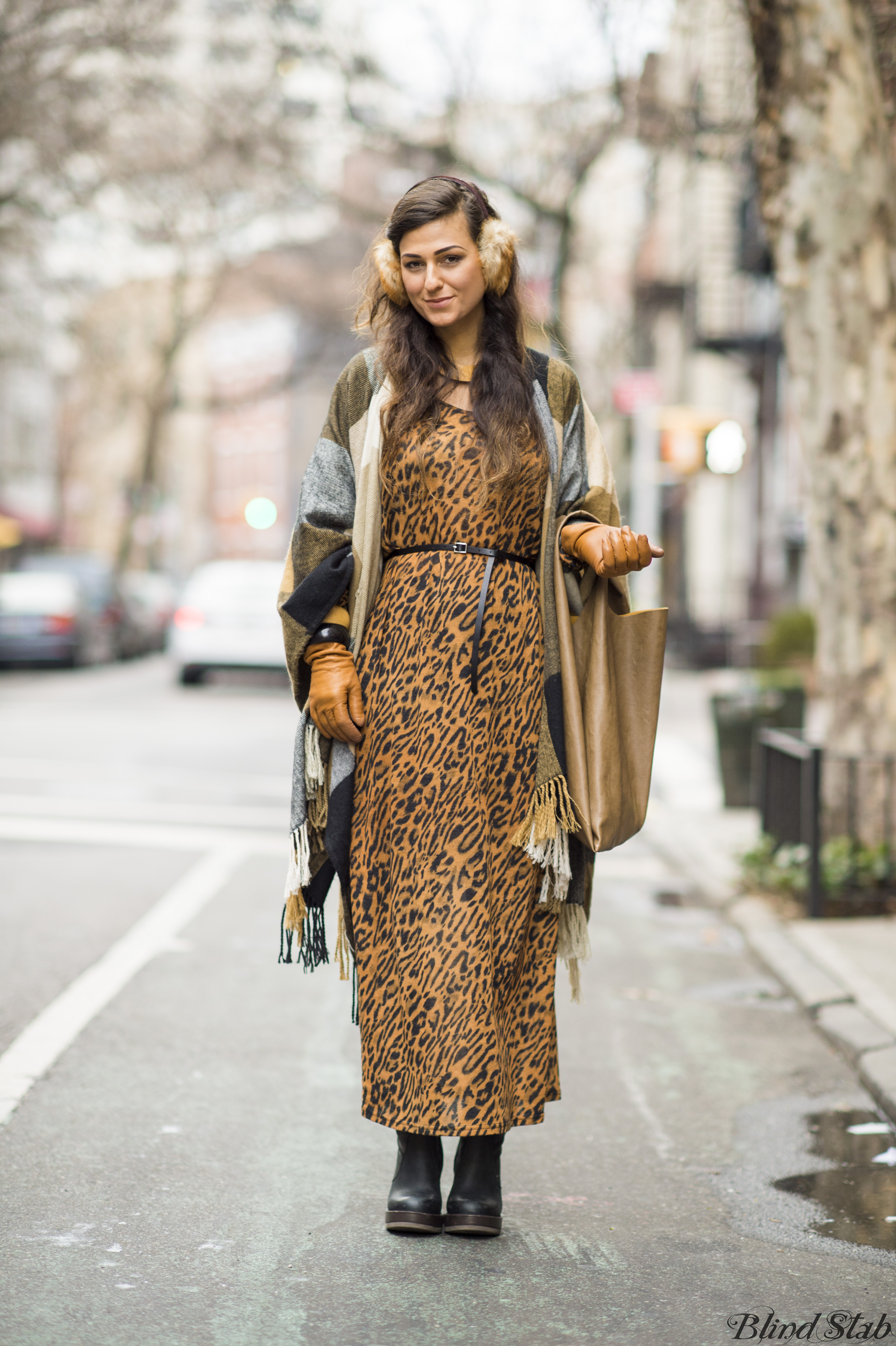 Earmuffs-Ankle-Boots-Plaid-Cape