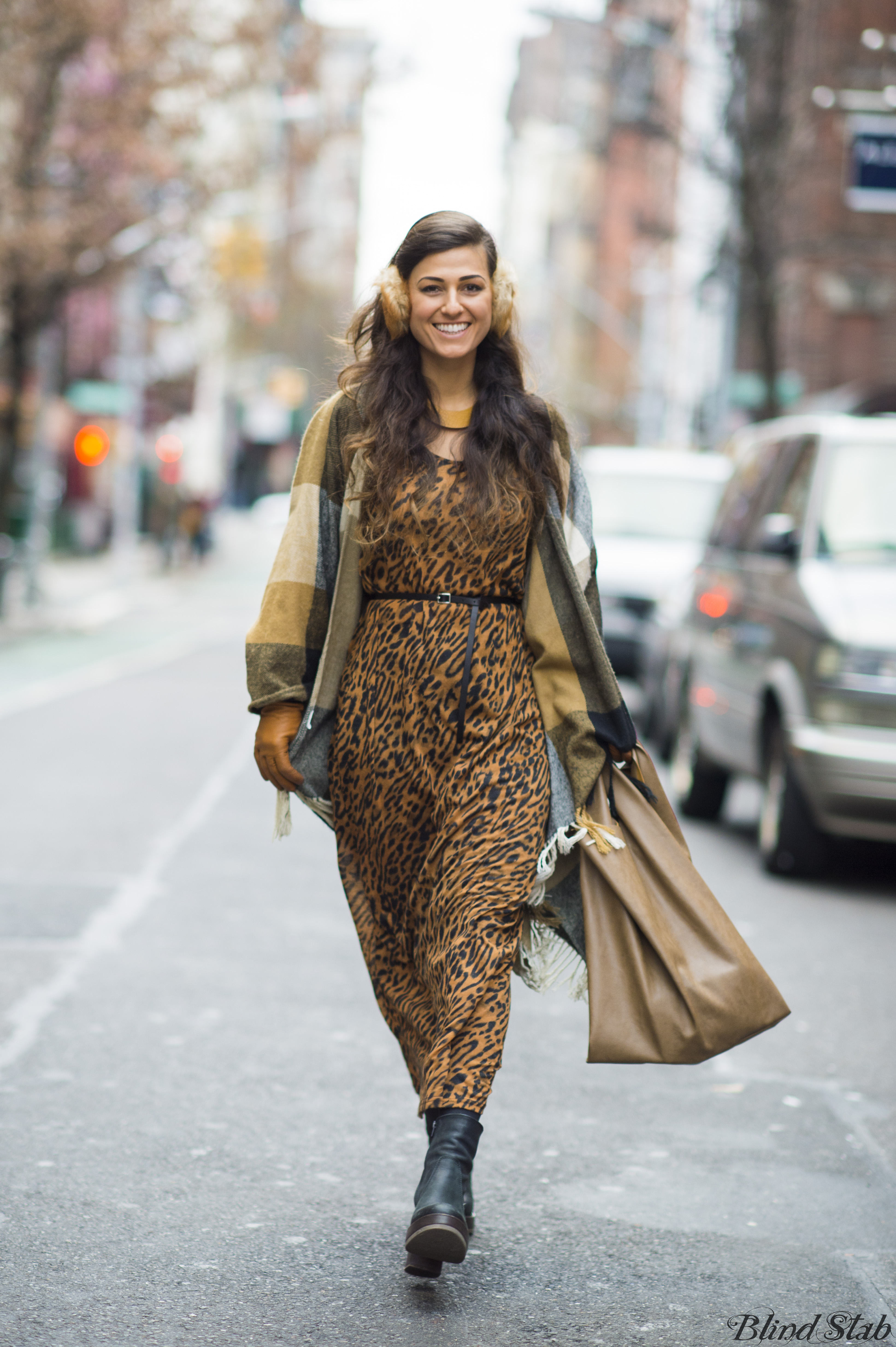 Earmuffs-Ankle-Boots-Plaid-Cape