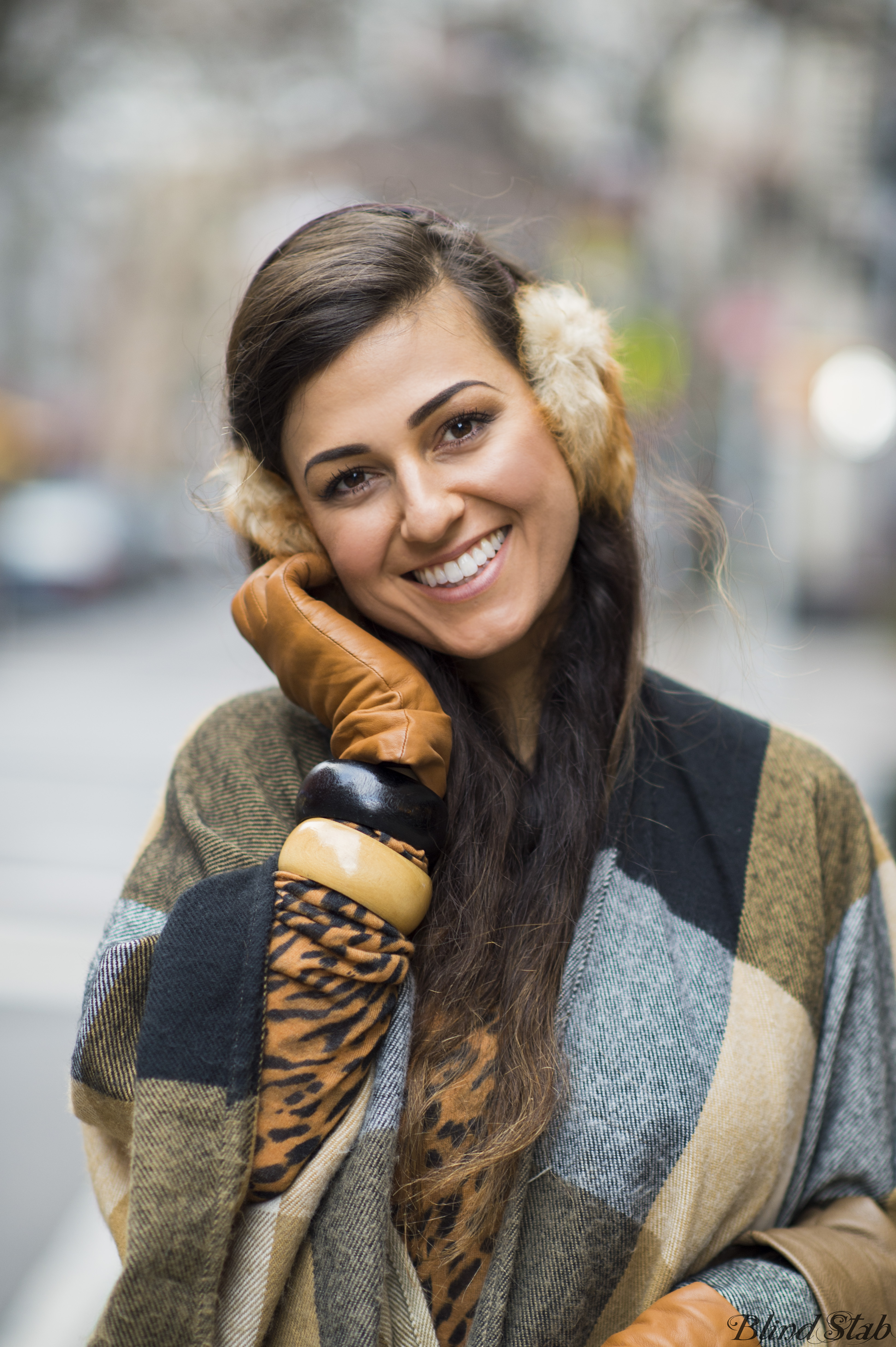 Earmuffs-Ankle-Boots-Plaid-Cape