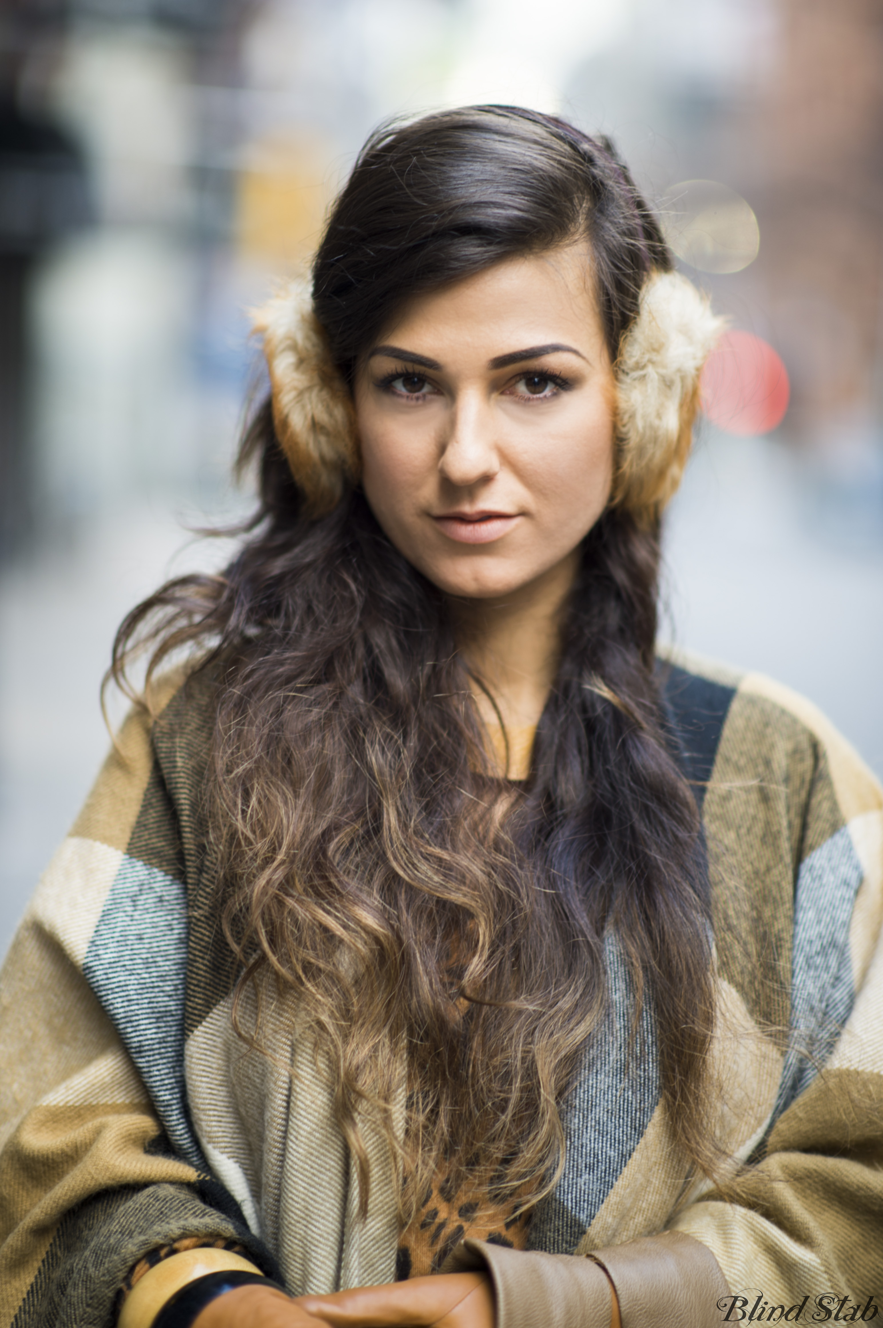 Earmuffs-Ankle-Boots-Plaid-Cape