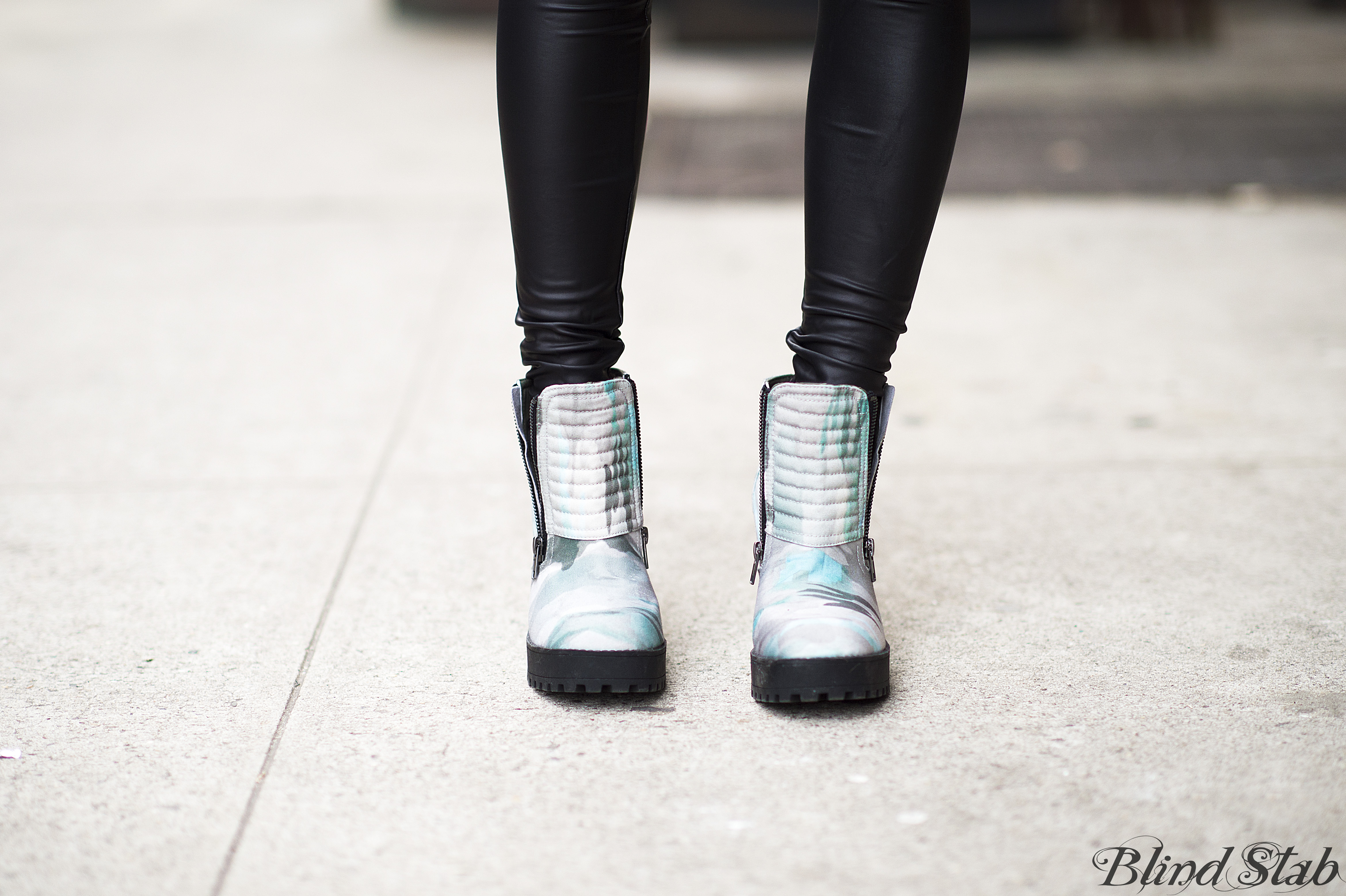 H&M-Ankle-Boots-Cargo-Army-Teal-Green-Platforms