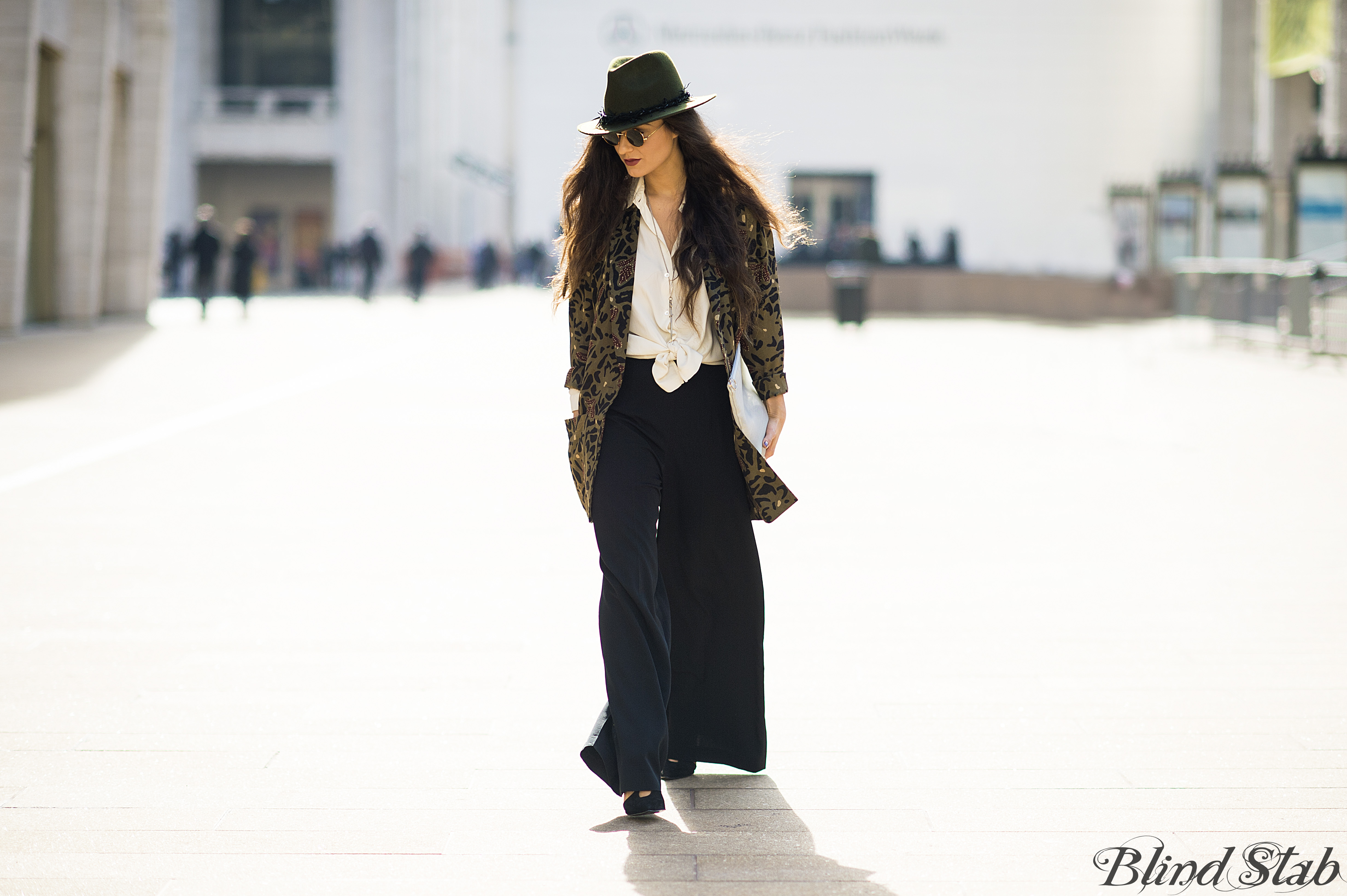 Fedora-Blazer-Wide-Leg-Pants-Wrist-Tattoo