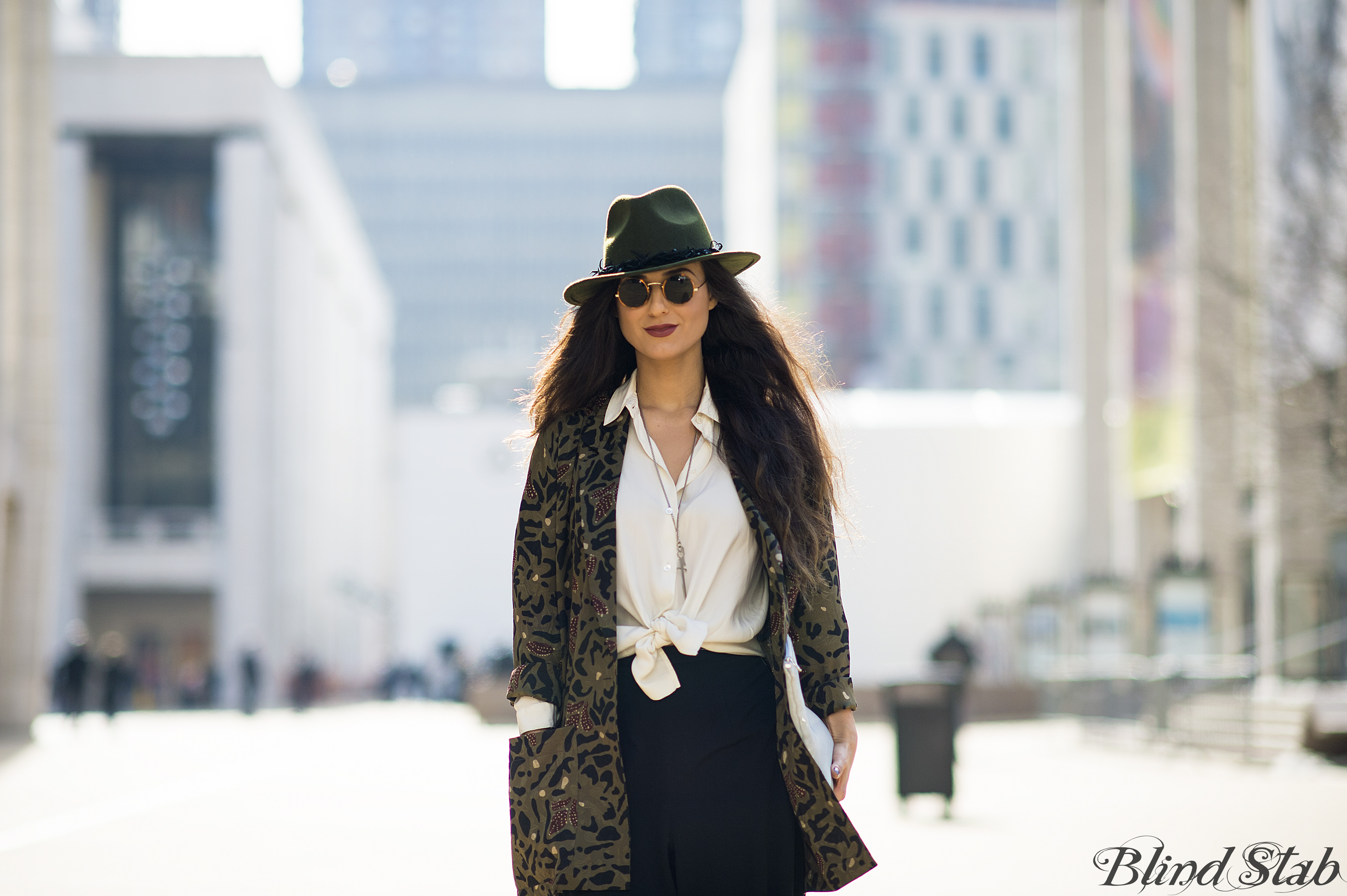 Fedora-Blazer-Wide-Leg-Pants-Wrist-Tattoo