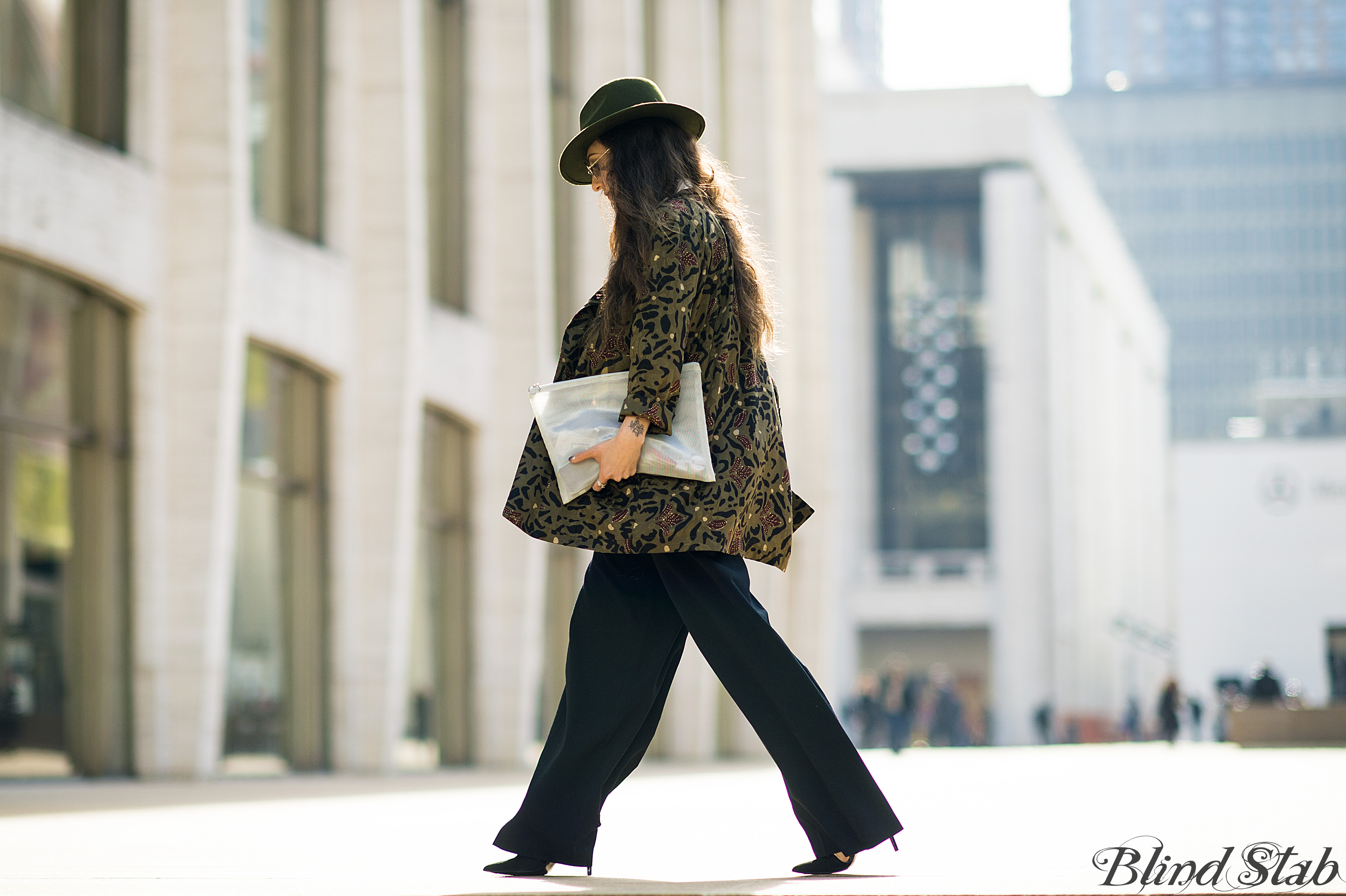 Fedora-Blazer-Wide-Leg-Pants-Wrist-Tattoo