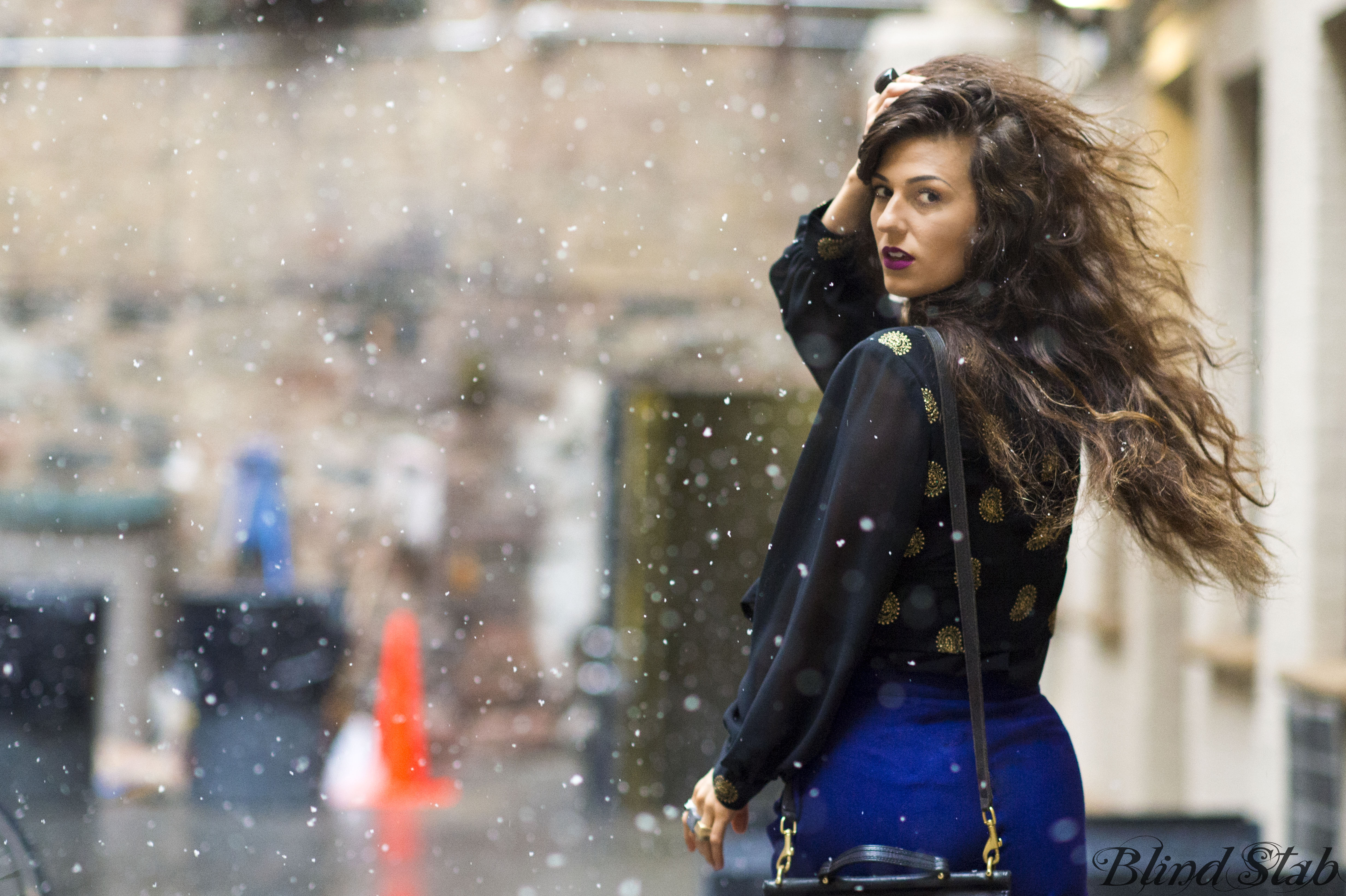 New-York-City-Fashion-Snow-Winter-Blue-Pants