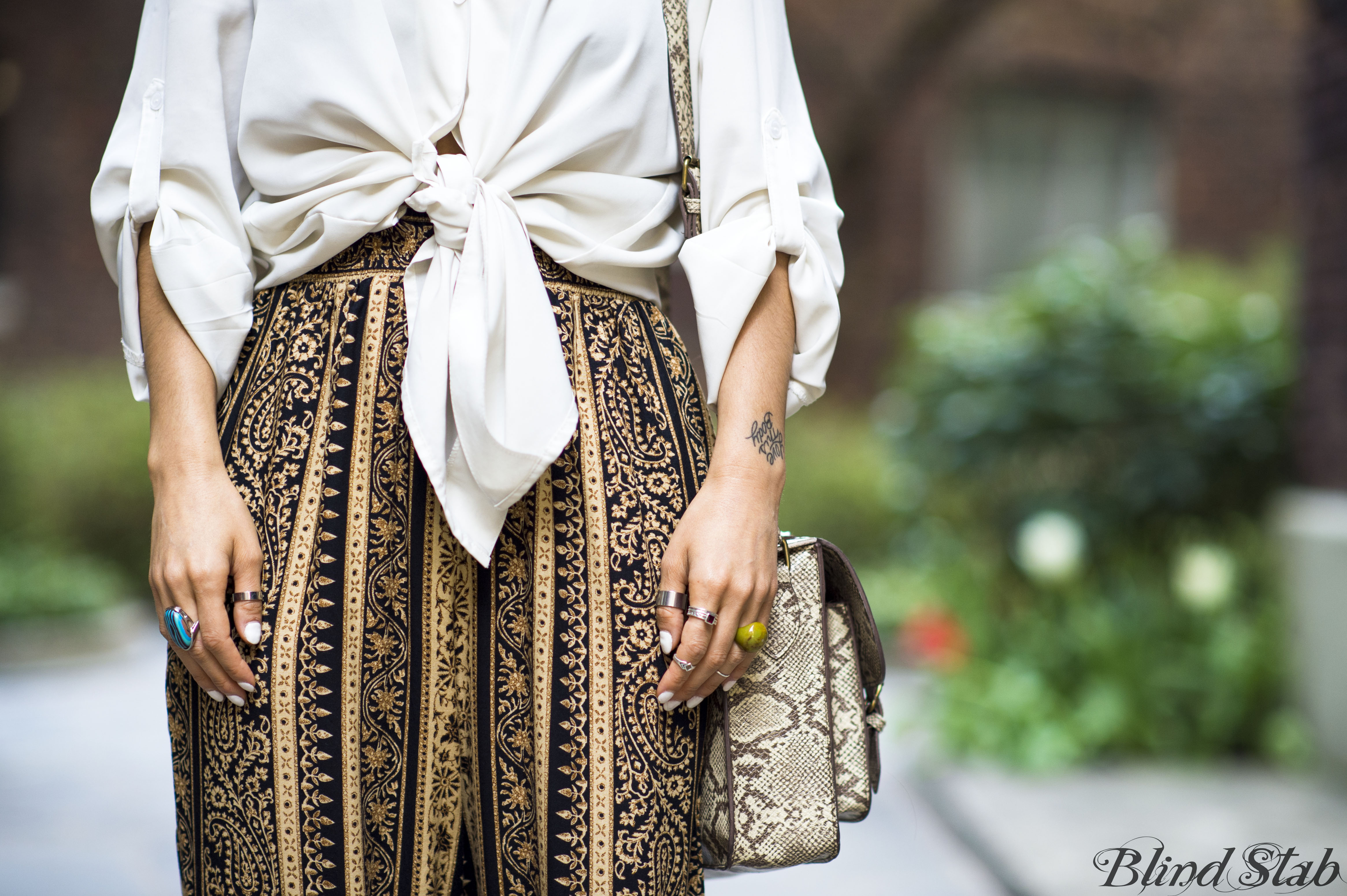 Oversize Sunglasses Animal Print Purse Harem Pants