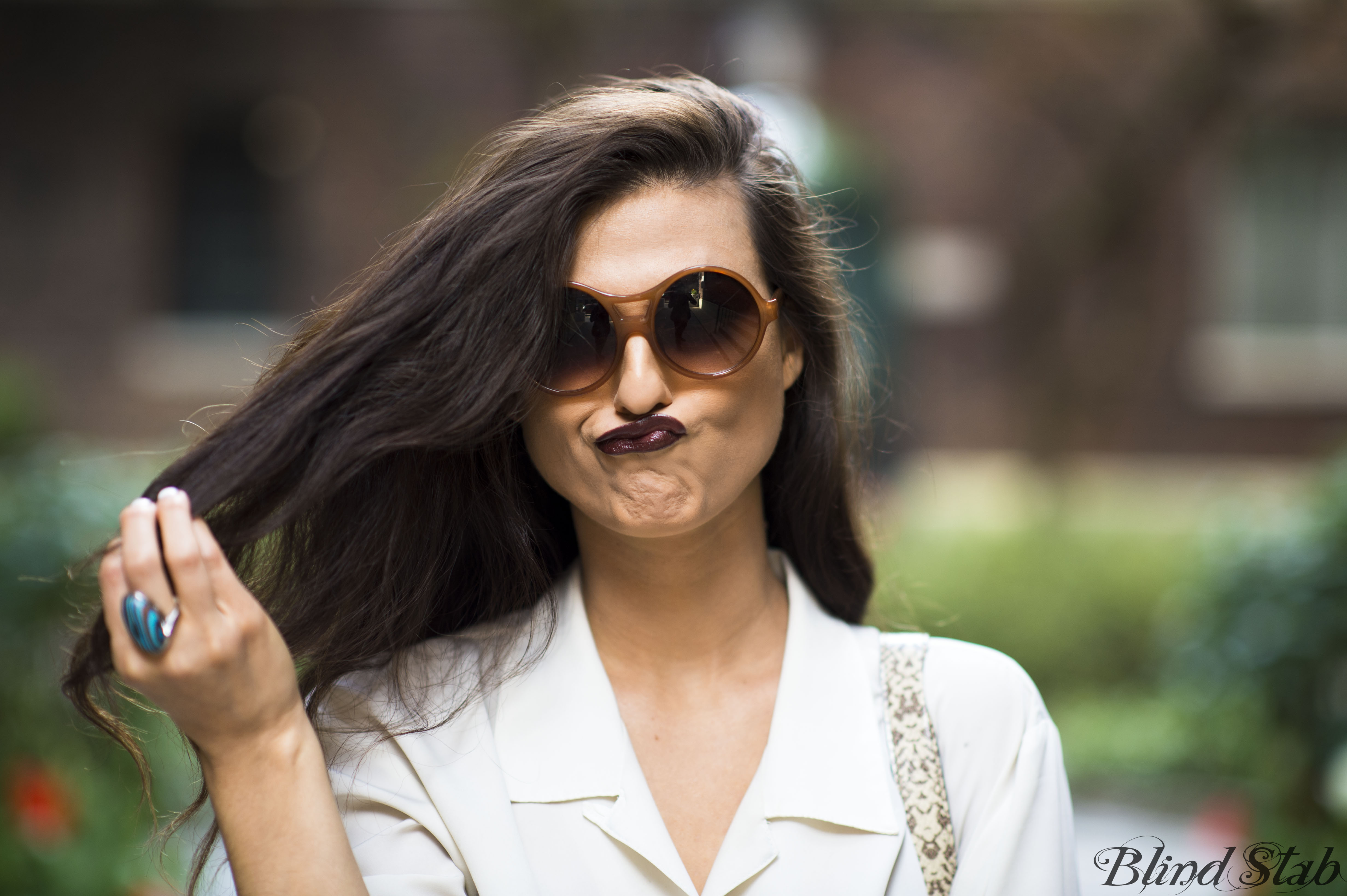 Oversize Sunglasses Animal Print Purse Harem Pants