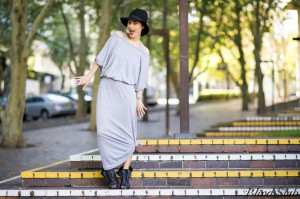 Gray-Dress-Street-Style-Streetstyle-Maxi-Skirt