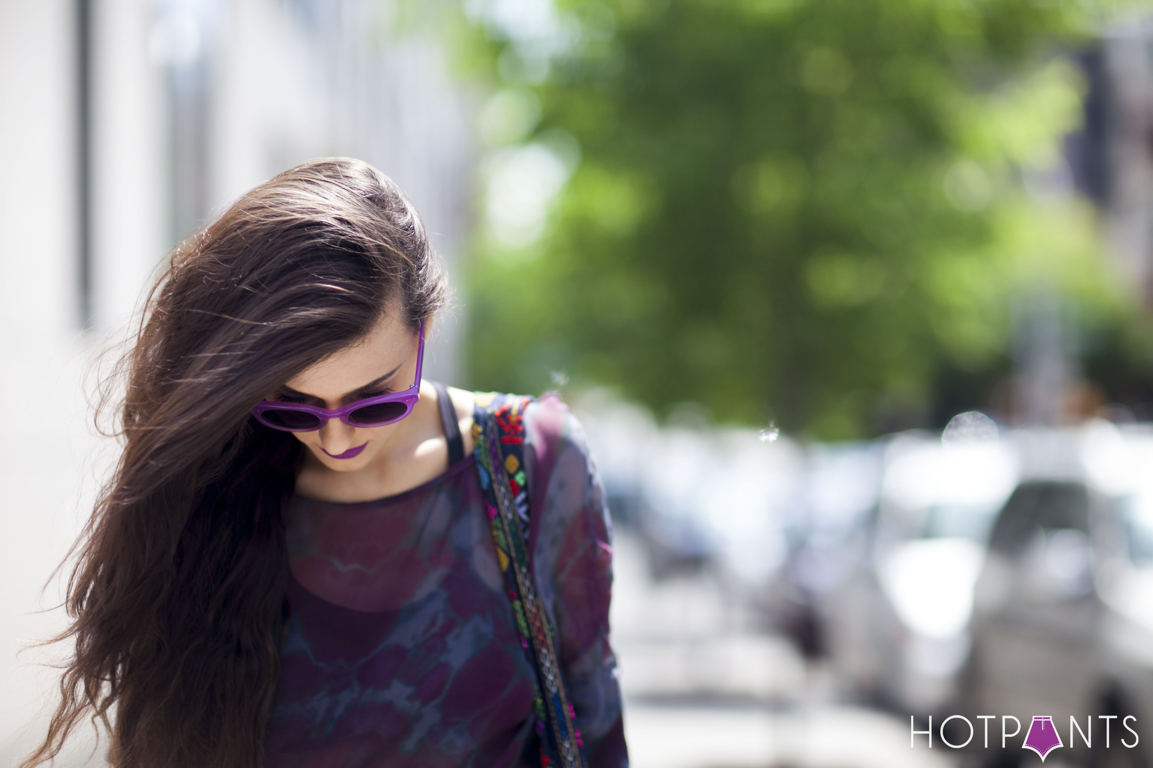 Ombre Hair Mexican Purse See Through Sheer Dress Purple Lips