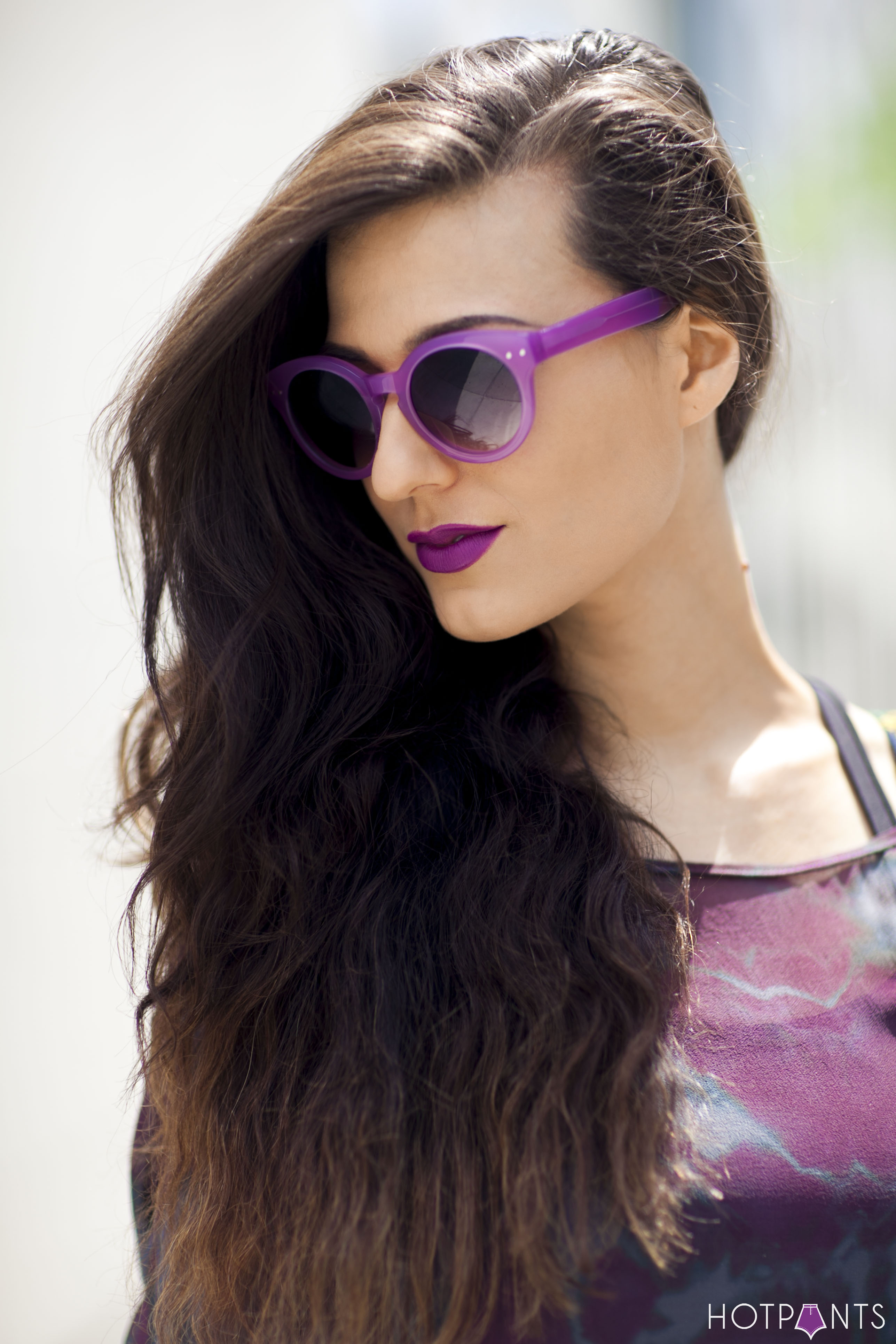 Ombre Hair Mexican Purse See Through Sheer Dress Purple Lips