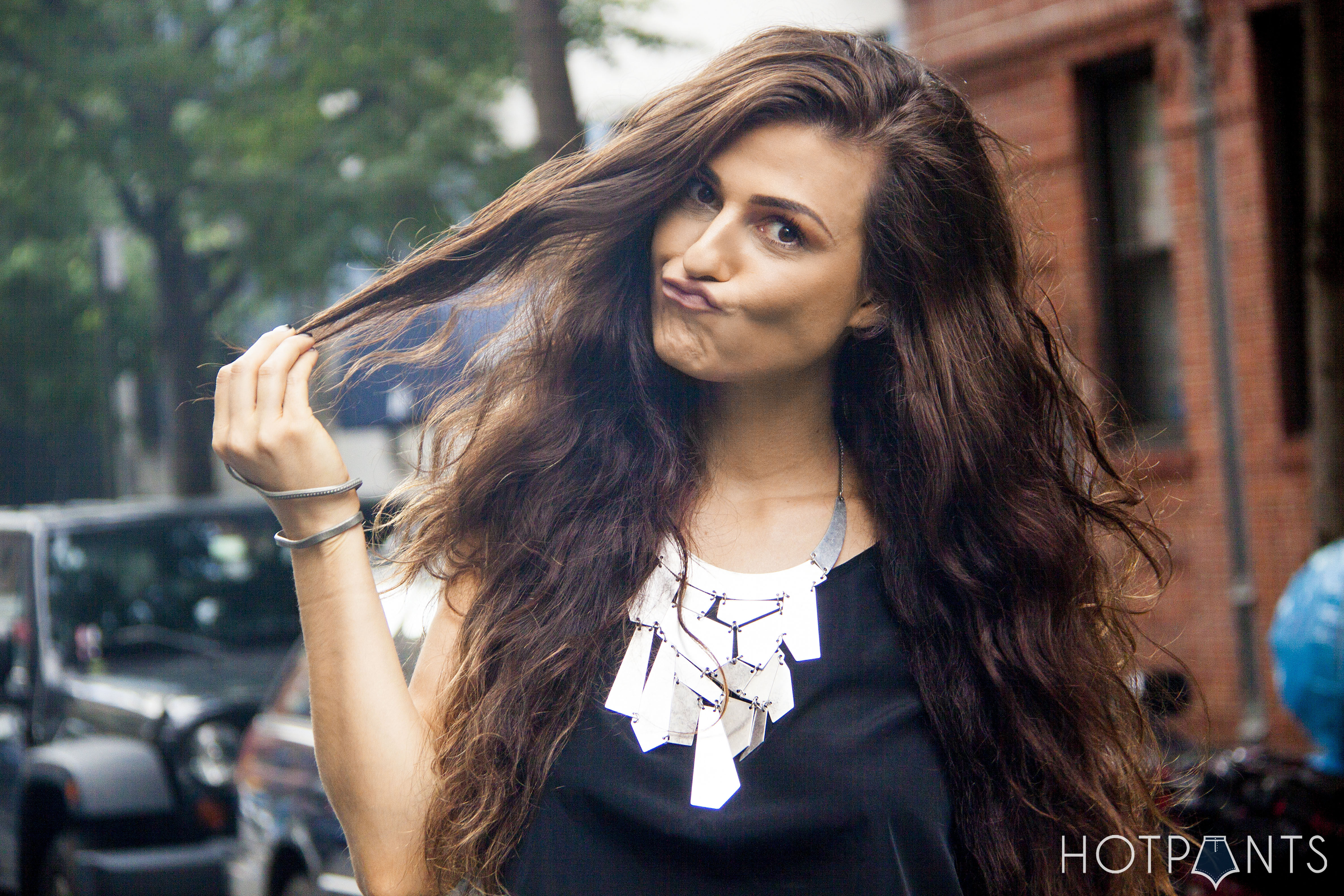 Silver Statement Necklace Crop Top NYC Summer Streetstyle