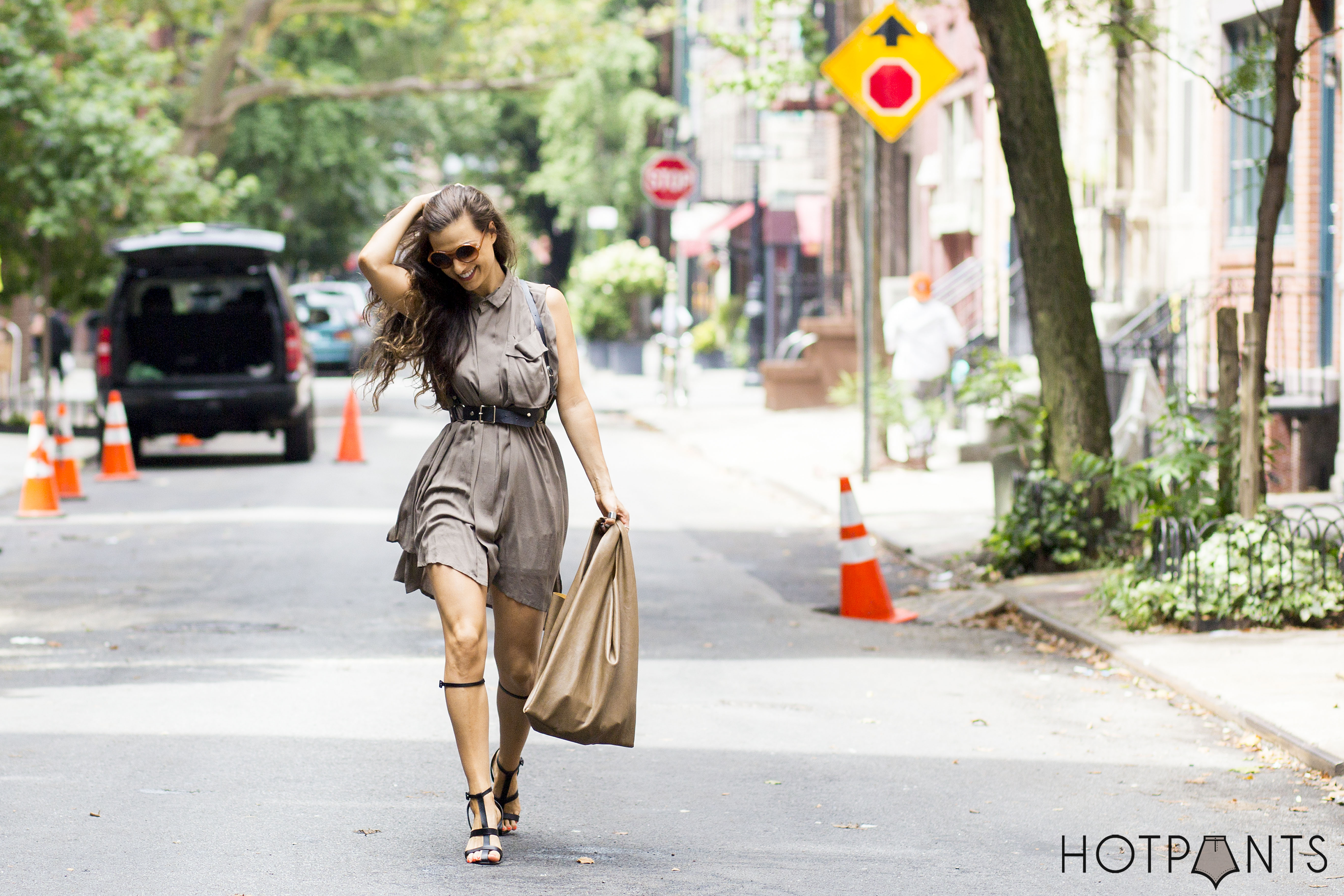 Zana Bayne Leather Harness Alexander Wang Gladiators NYC Summer Streetstyle