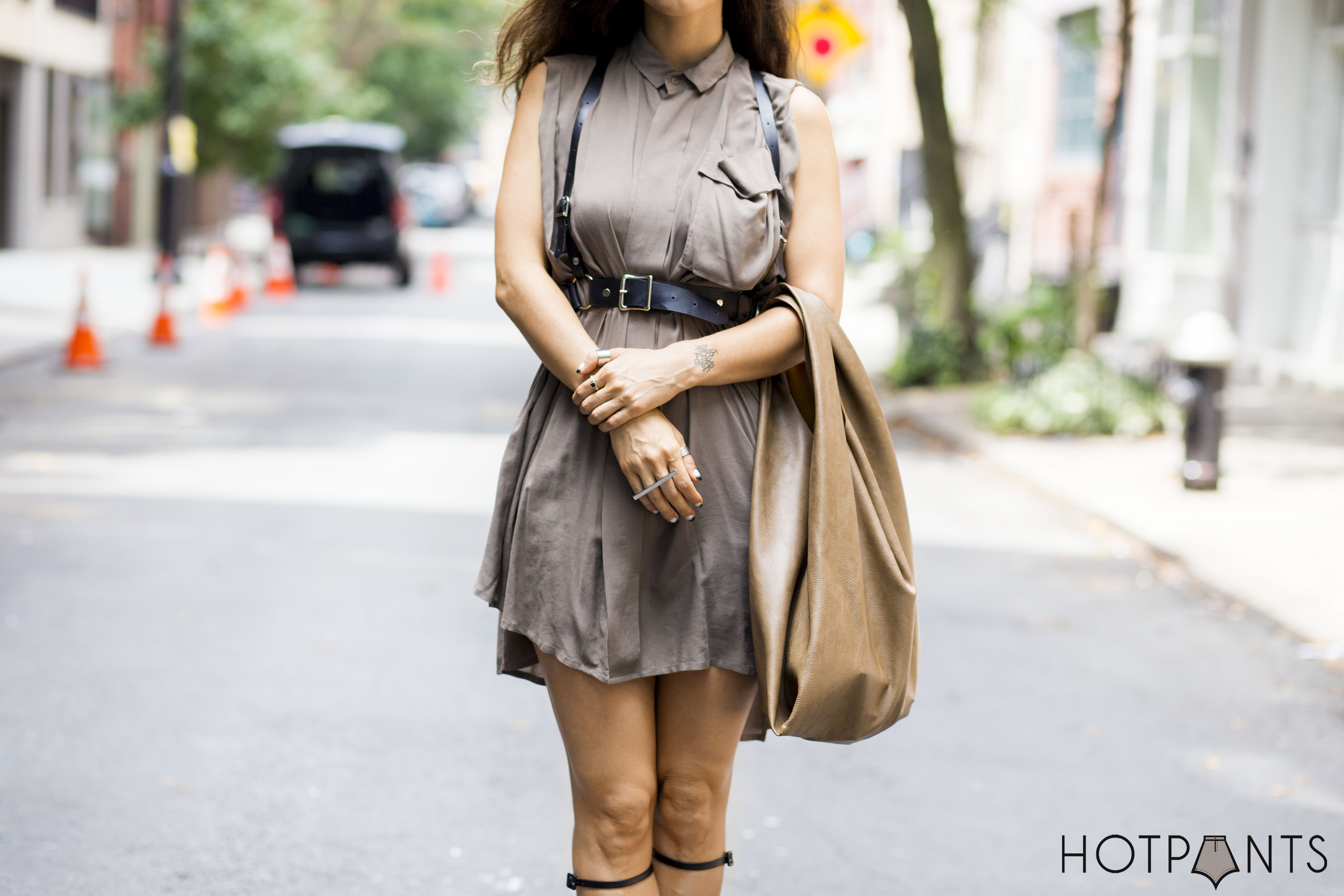 Zana Bayne Leather Harness Alexander Wang Gladiators NYC Summer Streetstyle