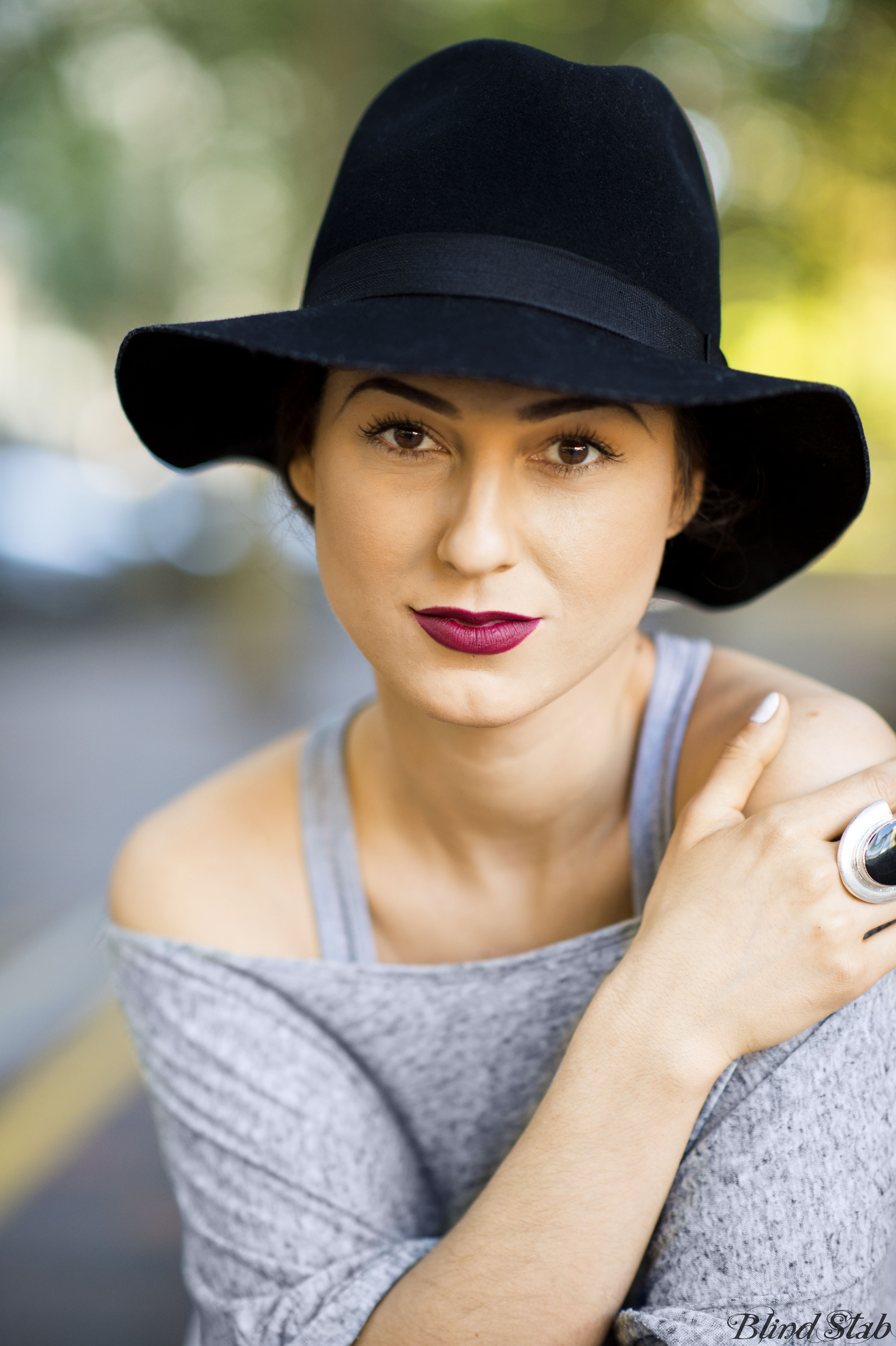 Blind Stab Dana Suchow Sydney Fashion Week Spring Black Wide Brim Hat 5