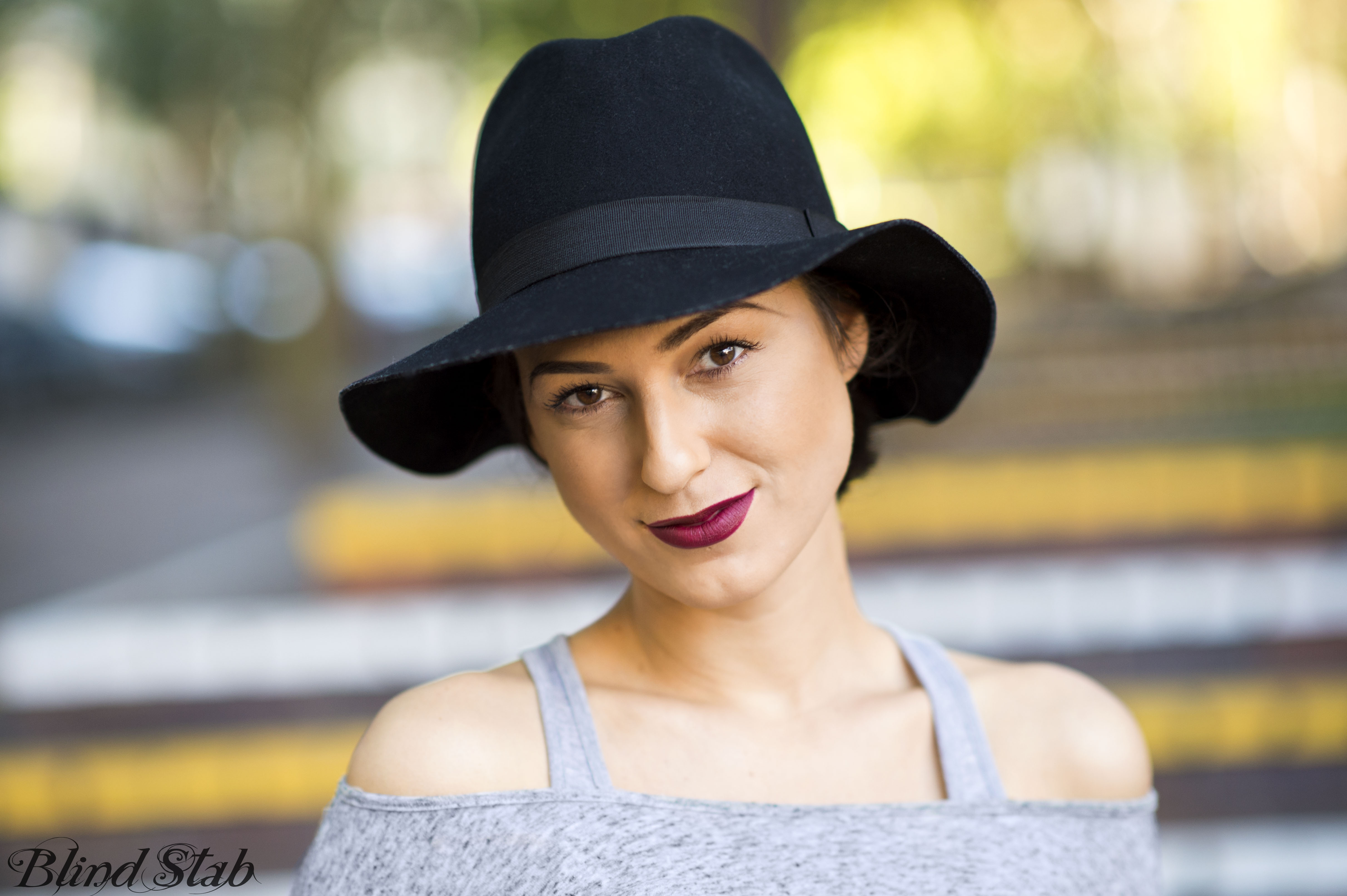 Blind Stab Dana Suchow Sydney Fashion Week Spring Black Wide Brim Hat