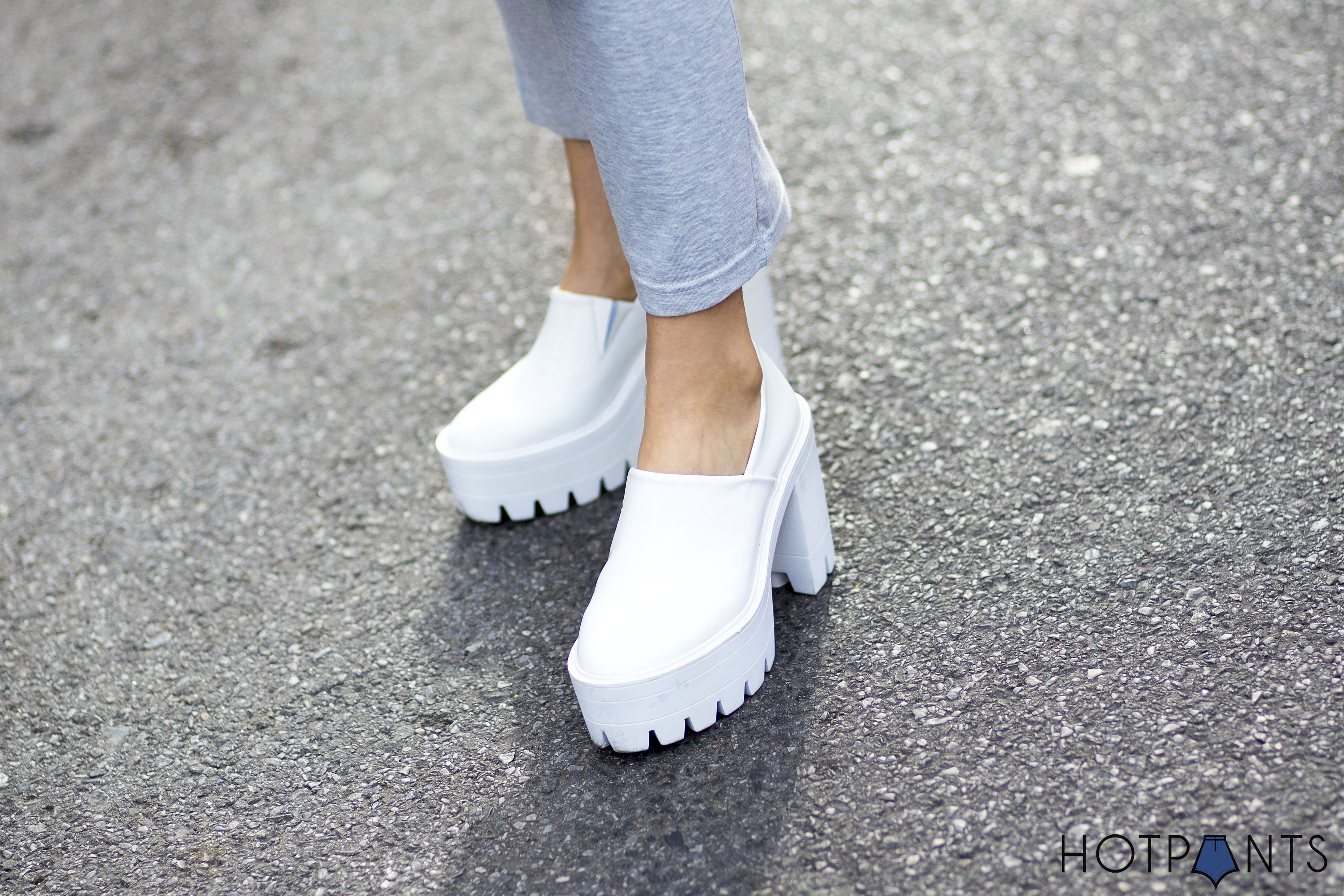 Stella McCartney White Chunky Platform Heels