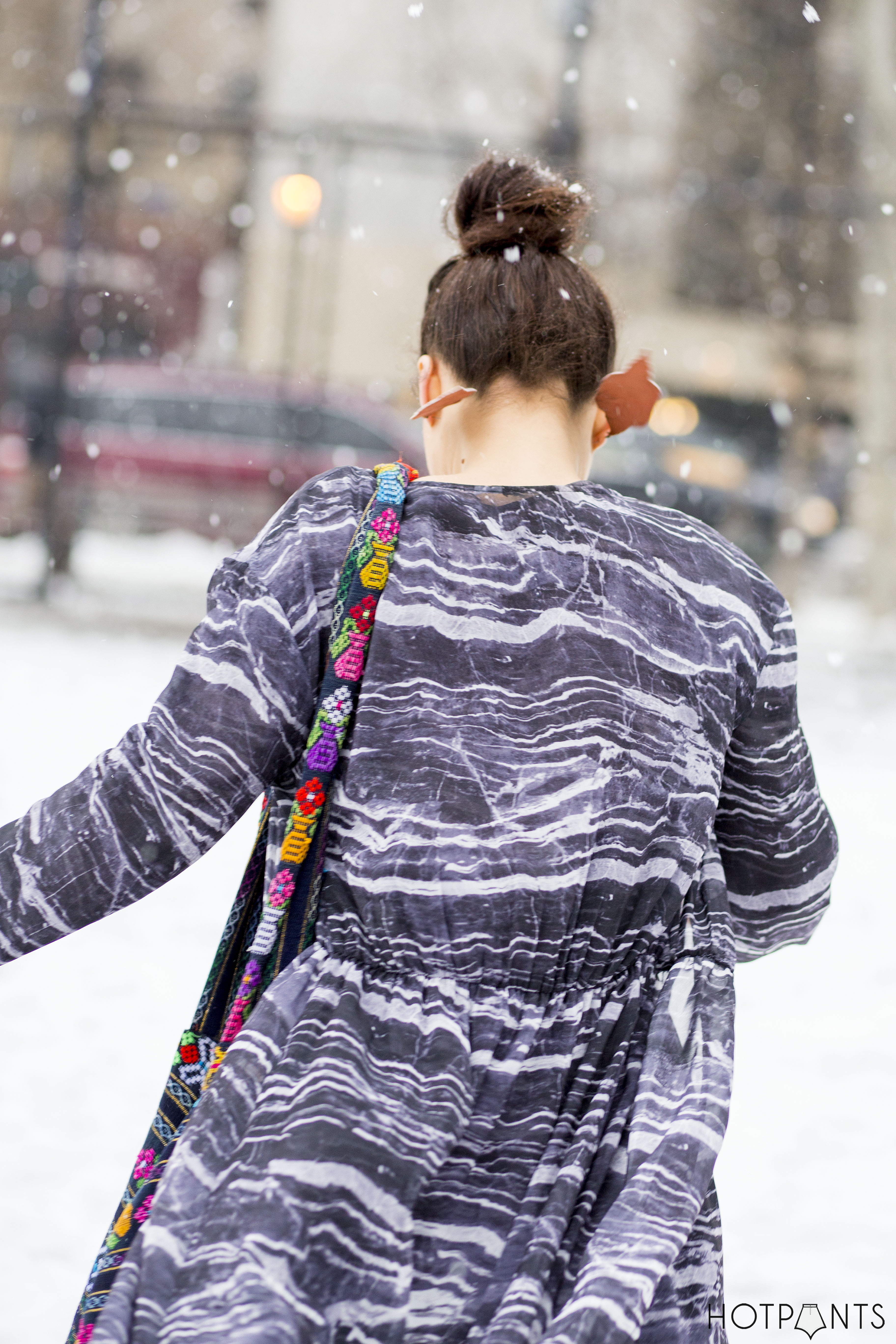 Long Hair Blogger Updo Bun Tie Dye Maxi Sheer Dress