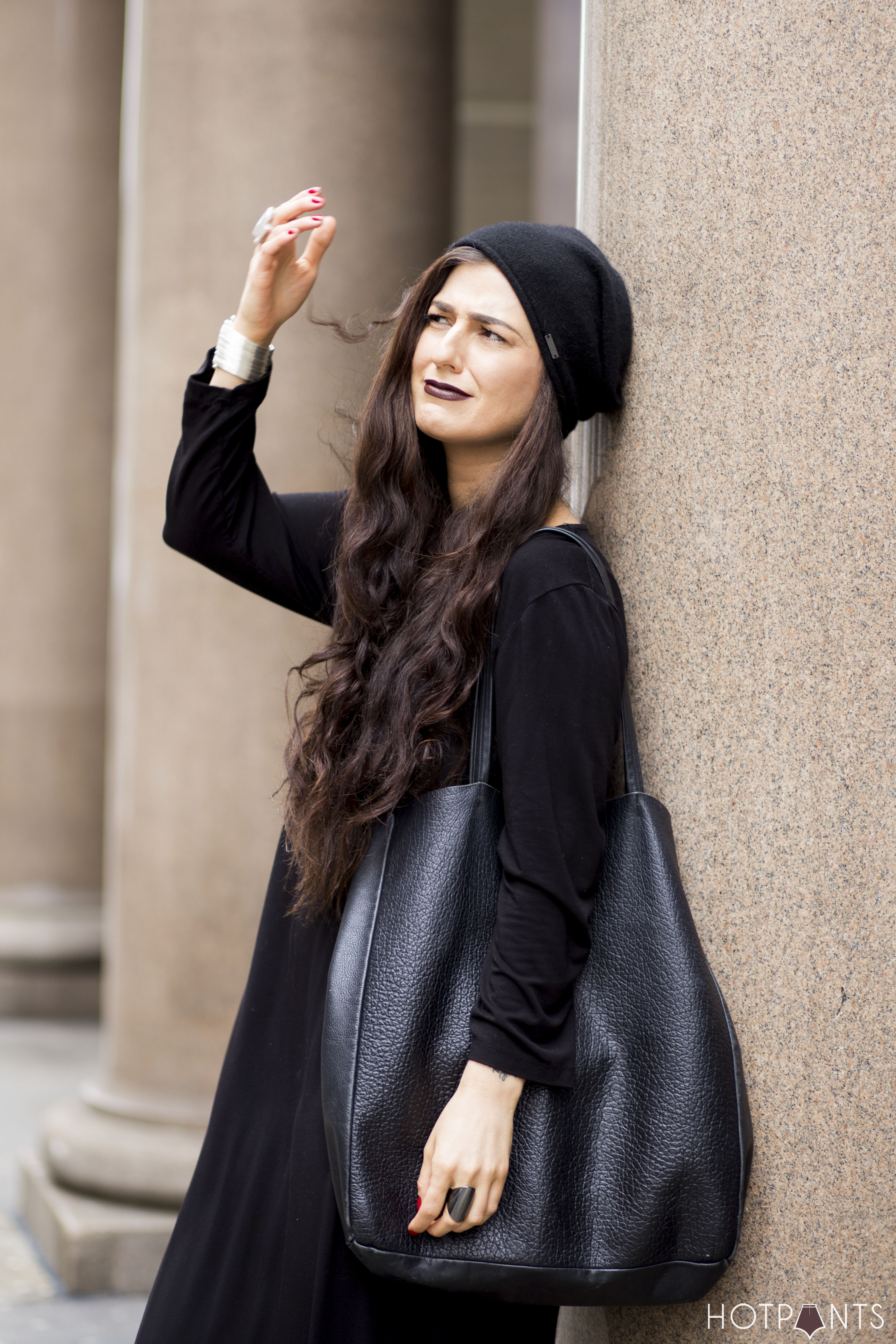 Wednesday Adams Costume Long Wavy Hair Black Lipstick