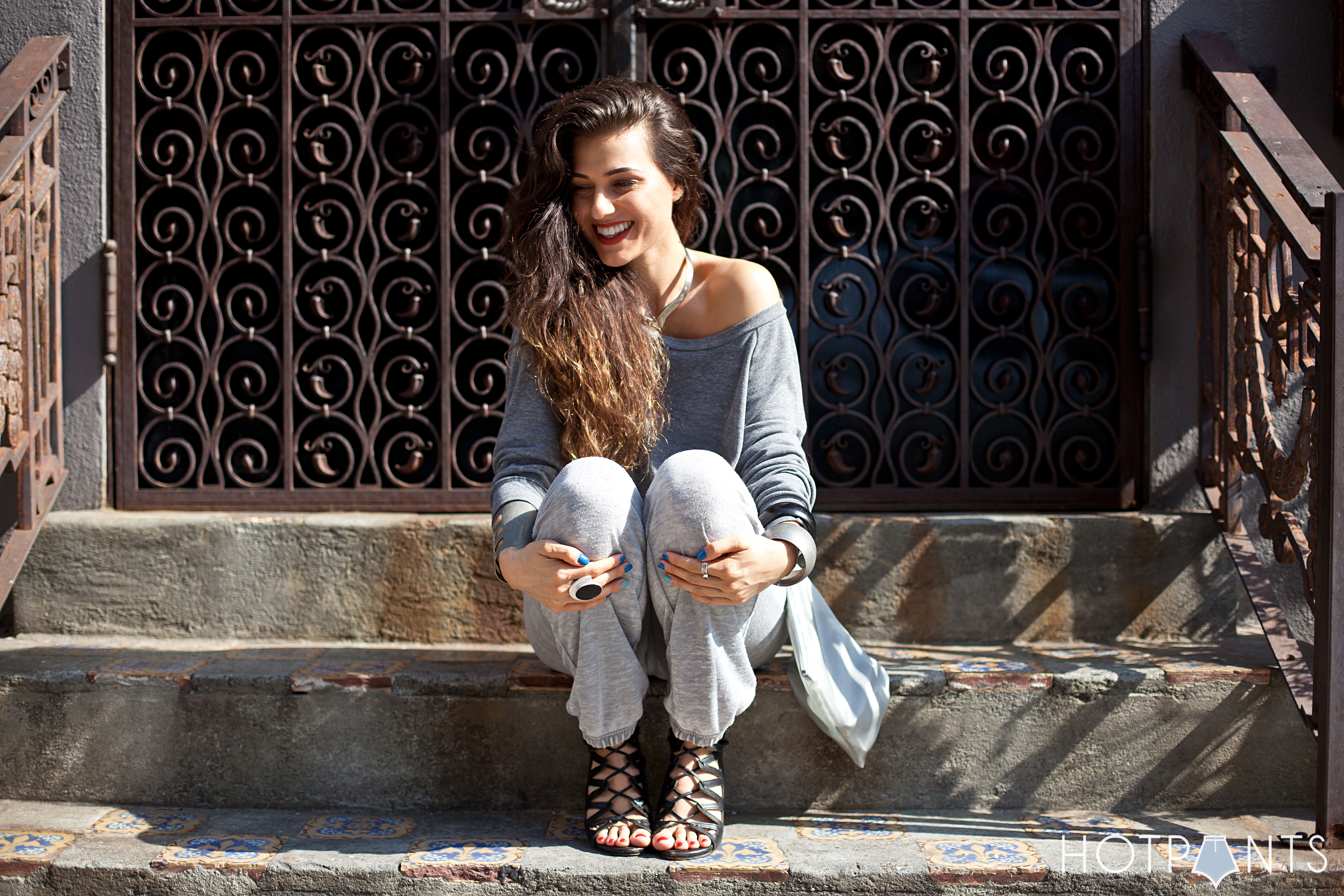 Mesh Purse Long Hair NYC Spring Street Style