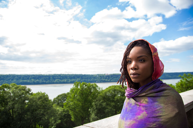 Black Woman Bowler Hat Headwrap Scarves Stunning Profile