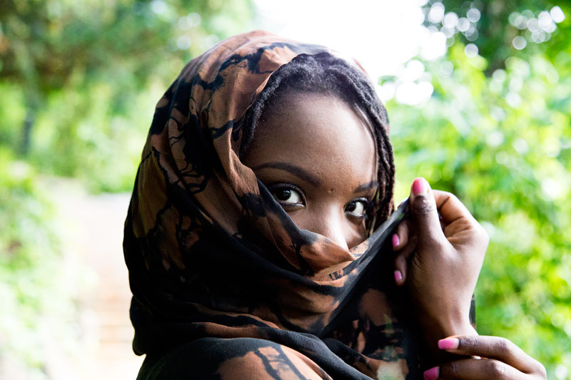 Black Woman Bowler Hat Headwrap Scarves Stunning Profile