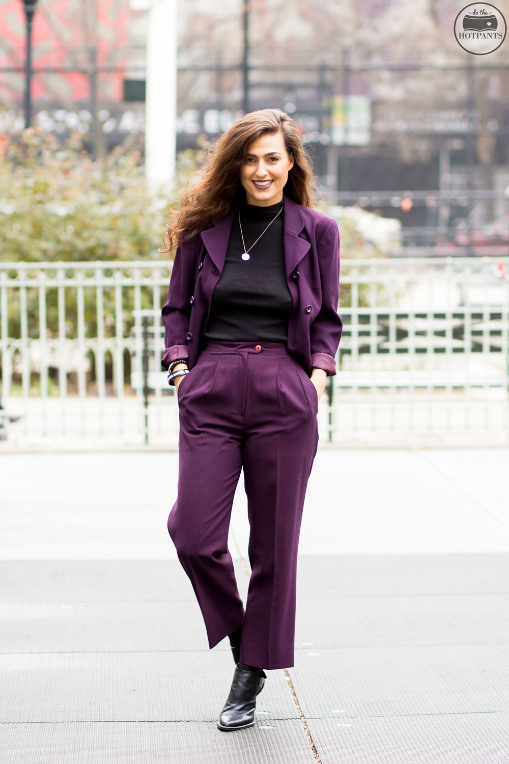 Mens outfits, Purple pants, Dress pants outfits