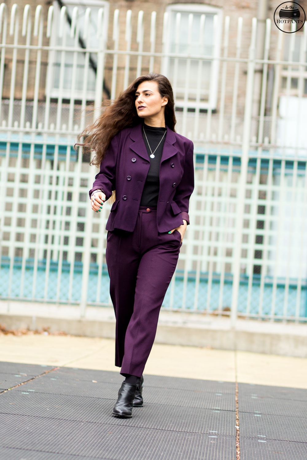 Eggplant womens suit hotsell