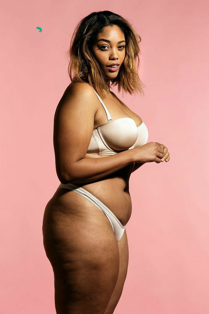 Denise Bidot Curvy Fat Woman Bikini Model Cellulite Photoshop Photoshopped Skin Smooth