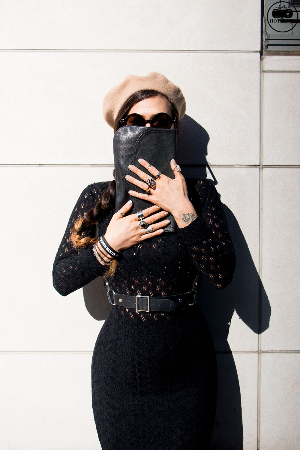 Zana Bayne Leather Harness Round Sunglasses Fashion