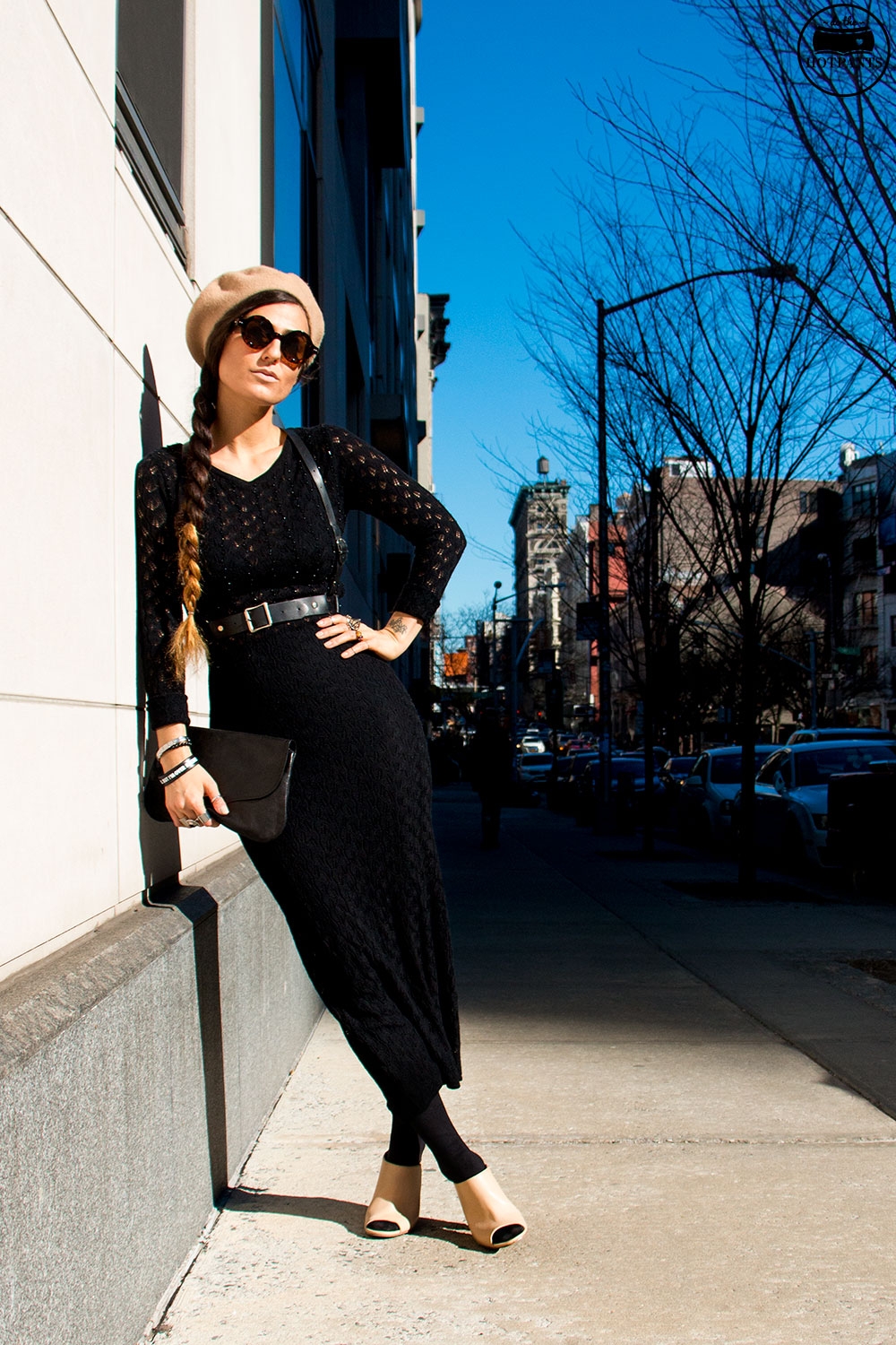 Zana Bayne Leather Harness Round Sunglasses Fashion