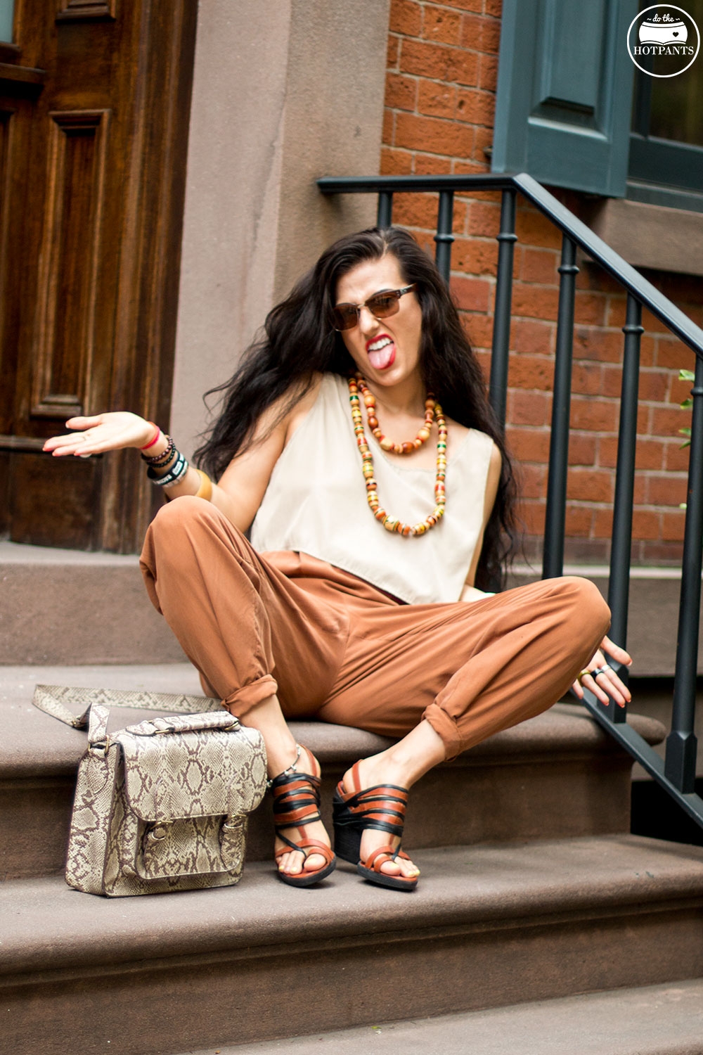 Do The Hotpants Dana Suchow Dharma Sunglasses Summer New York City Outfit Streetstyle Neutral Nude Fashion IMG_9881