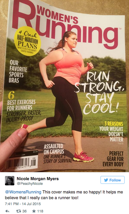 Fat Curvy Model Woman Runner's Magazine Fitness Health Runner