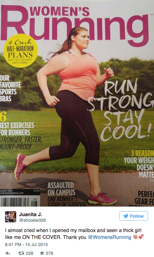 Fat Curvy Model Woman Runner's Magazine Fitness Health Runner