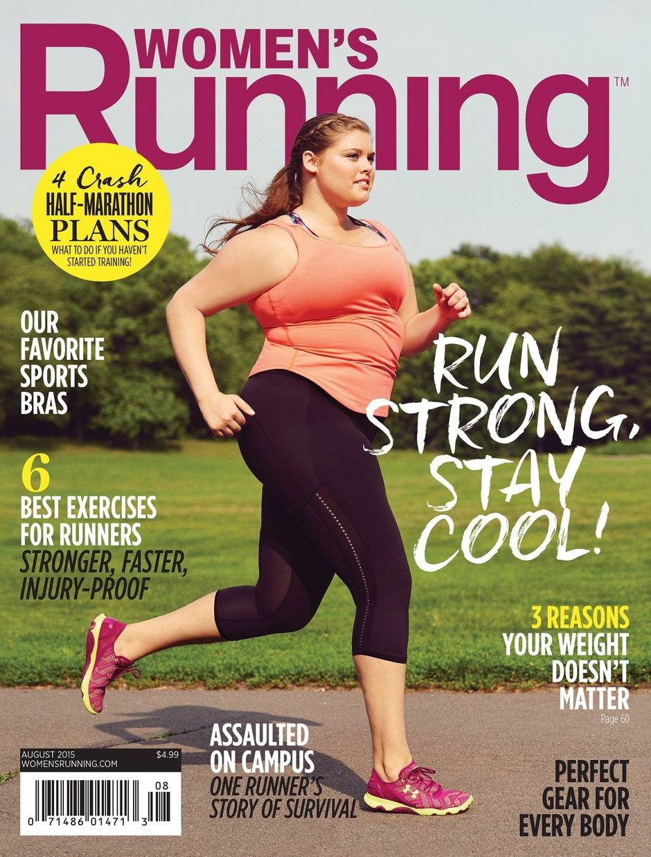 Fat Curvy Model Woman Runner's Magazine Fitness Health Runner