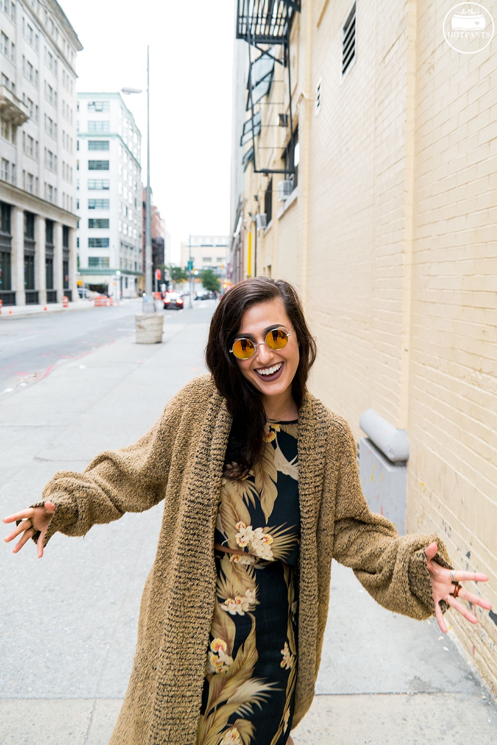 John Lennon Sunglasses Round Glasses Brown Lipstick 